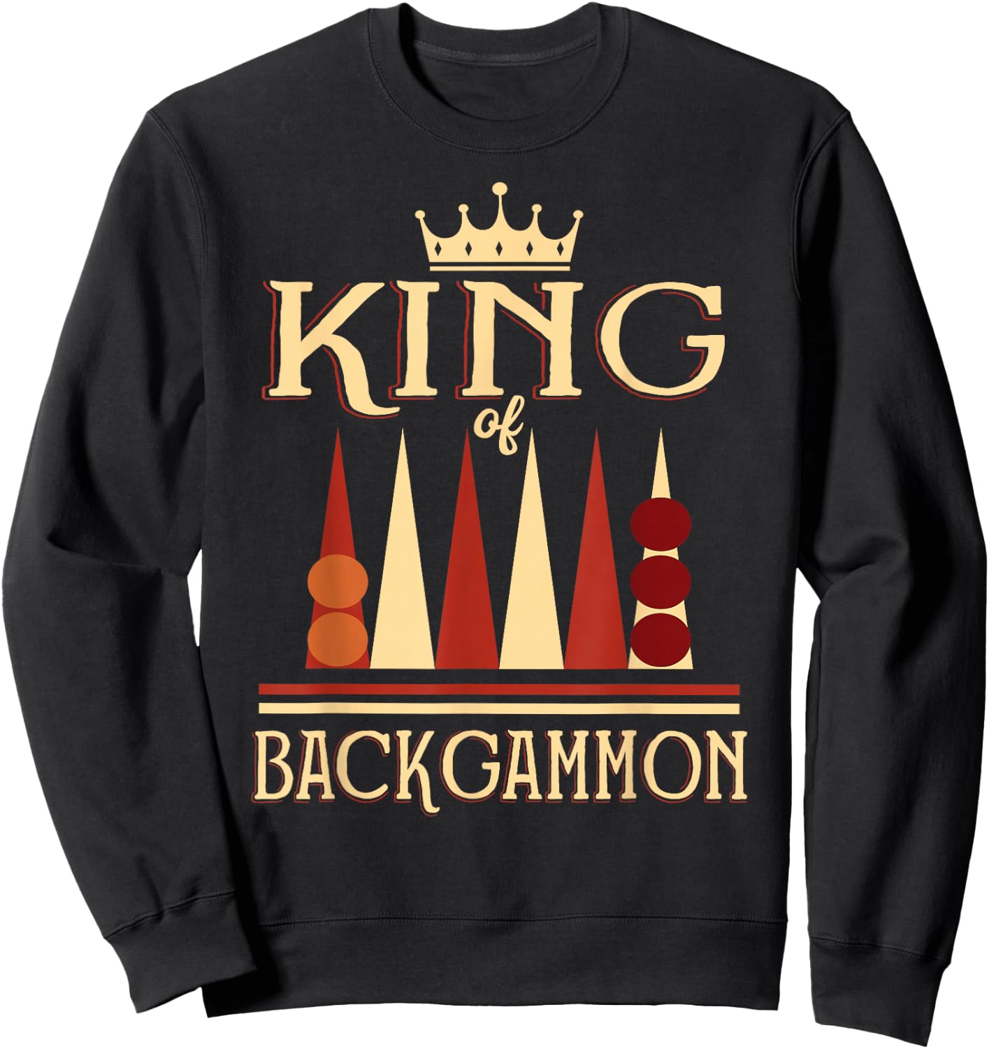 King of Backgammon Sweatshirt - Sweatshirt | Black