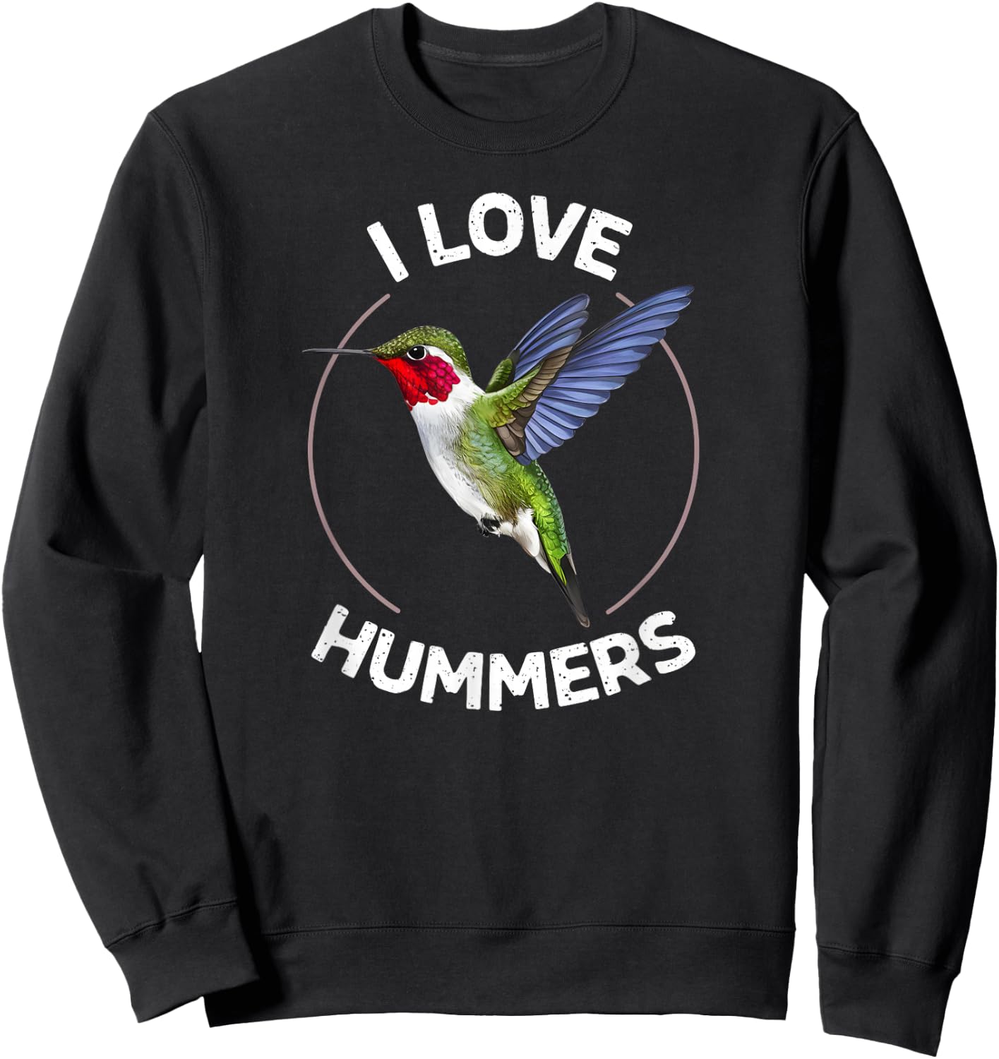 I Love Hummers Hummingbird Colibri Sweatshirt - Sweatshirt | Black