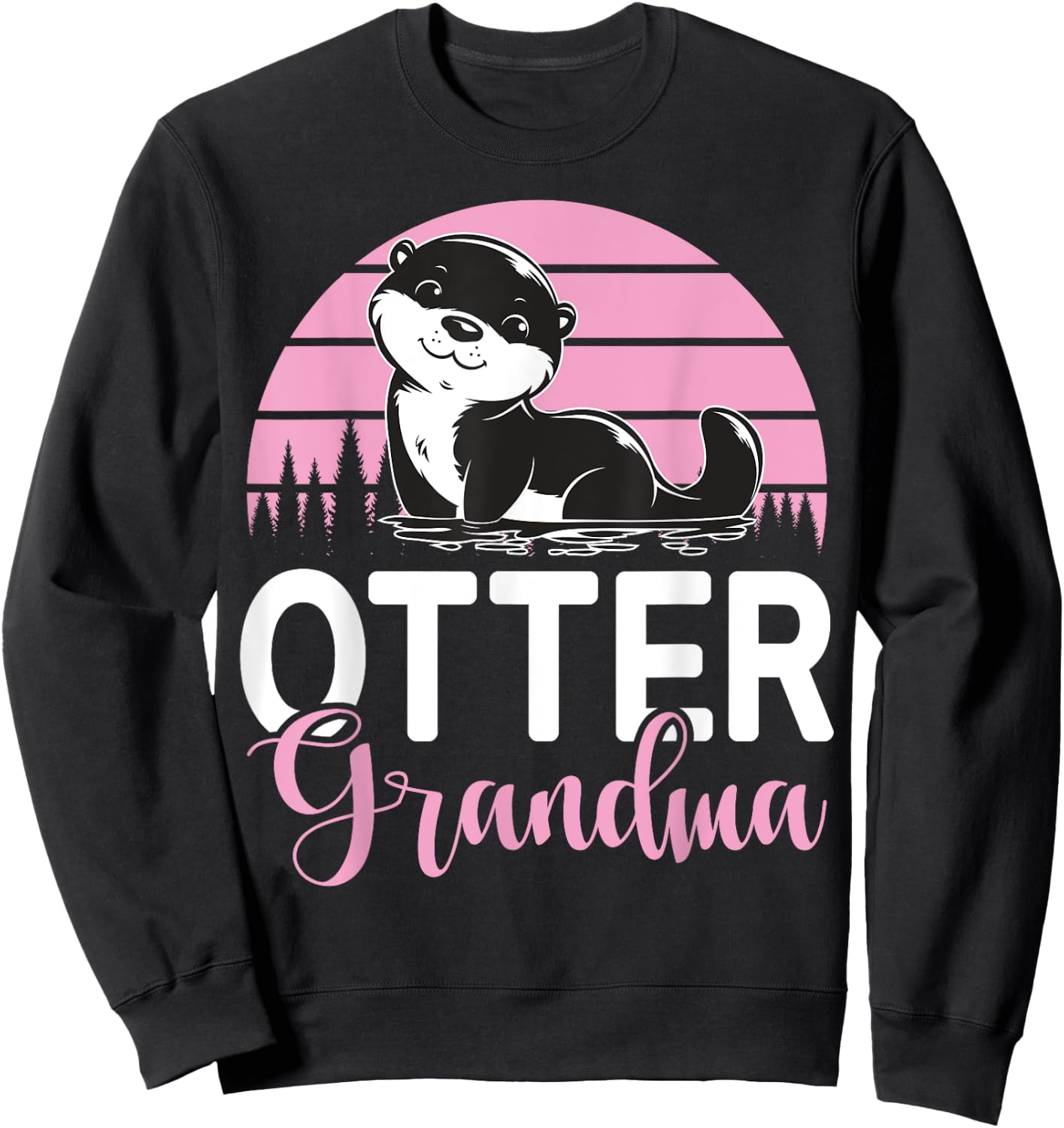 Otter Grandma Otter Sweatshirt - Sweatshirt | Black