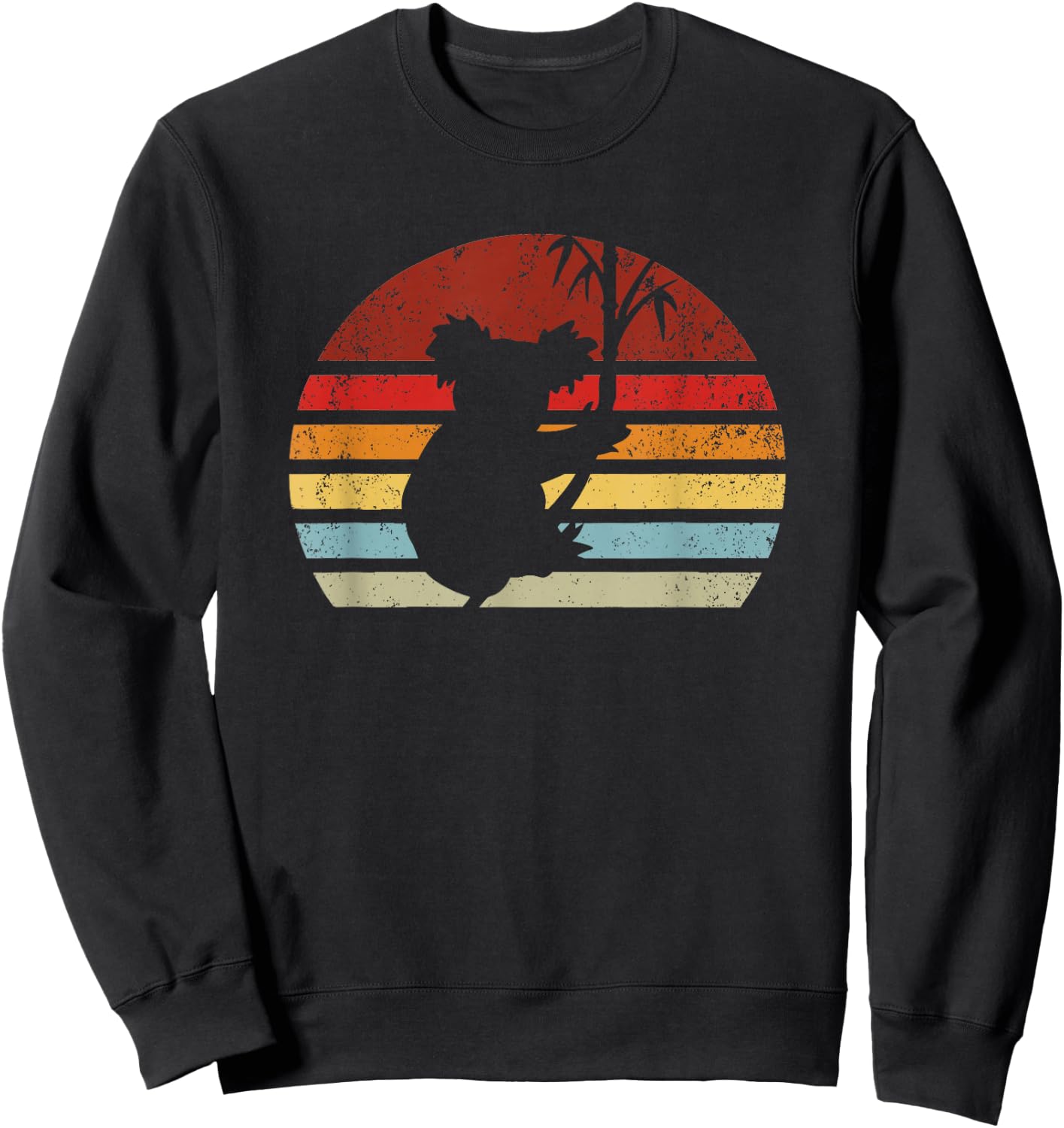 Retro Sunset Koala Bear Australian Wildlife Eucalyptus Sweatshirt - Sweatshirt | Black