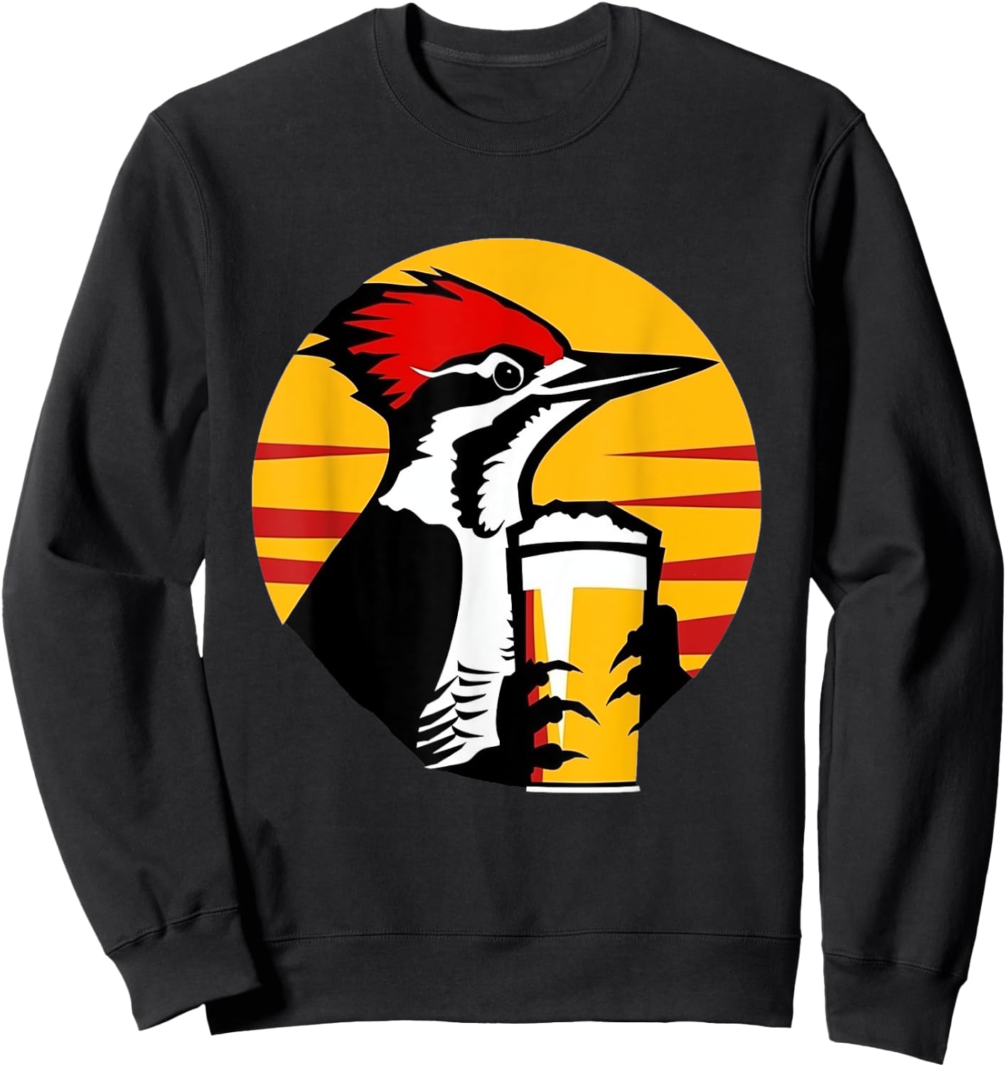 Schluckspecht an Herrentag - Specht an Vatertag trinkt Bier Sweatshirt - Sweatshirt | Black