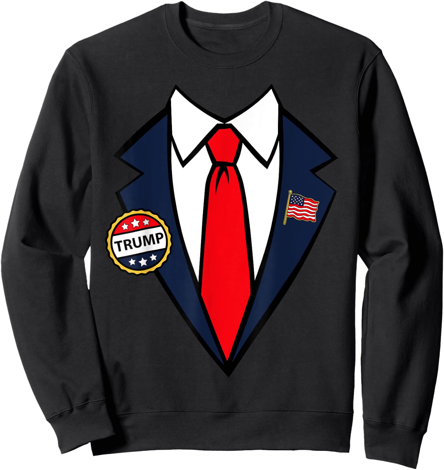 Donald Trump Halloween Costume Easy Last Minute Costume Sweatshirt - Sweatshirt | Black