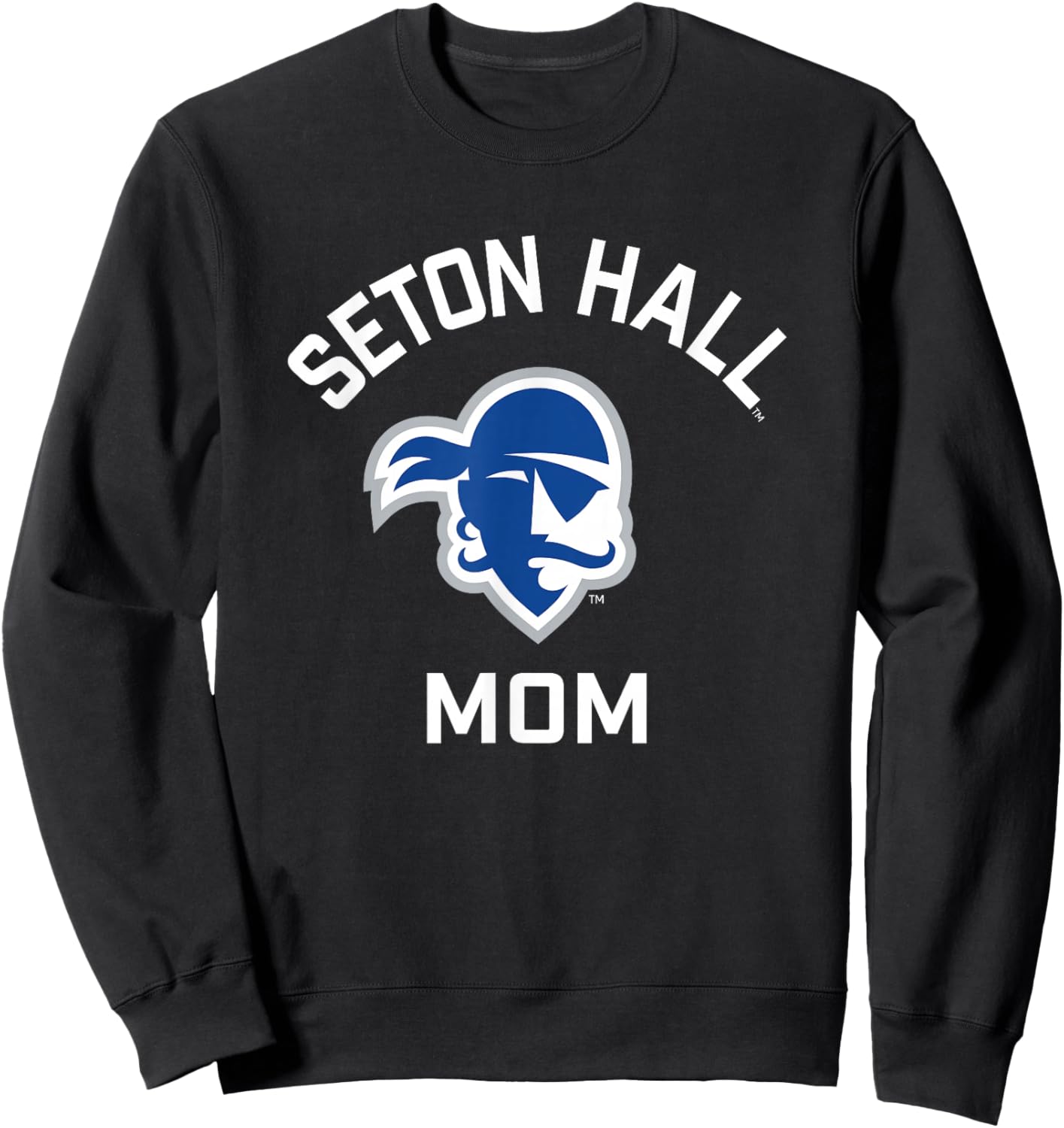 Seton Hall University SHU Pirates Arched Mom Sweatshirt - Sweatshirt | Black