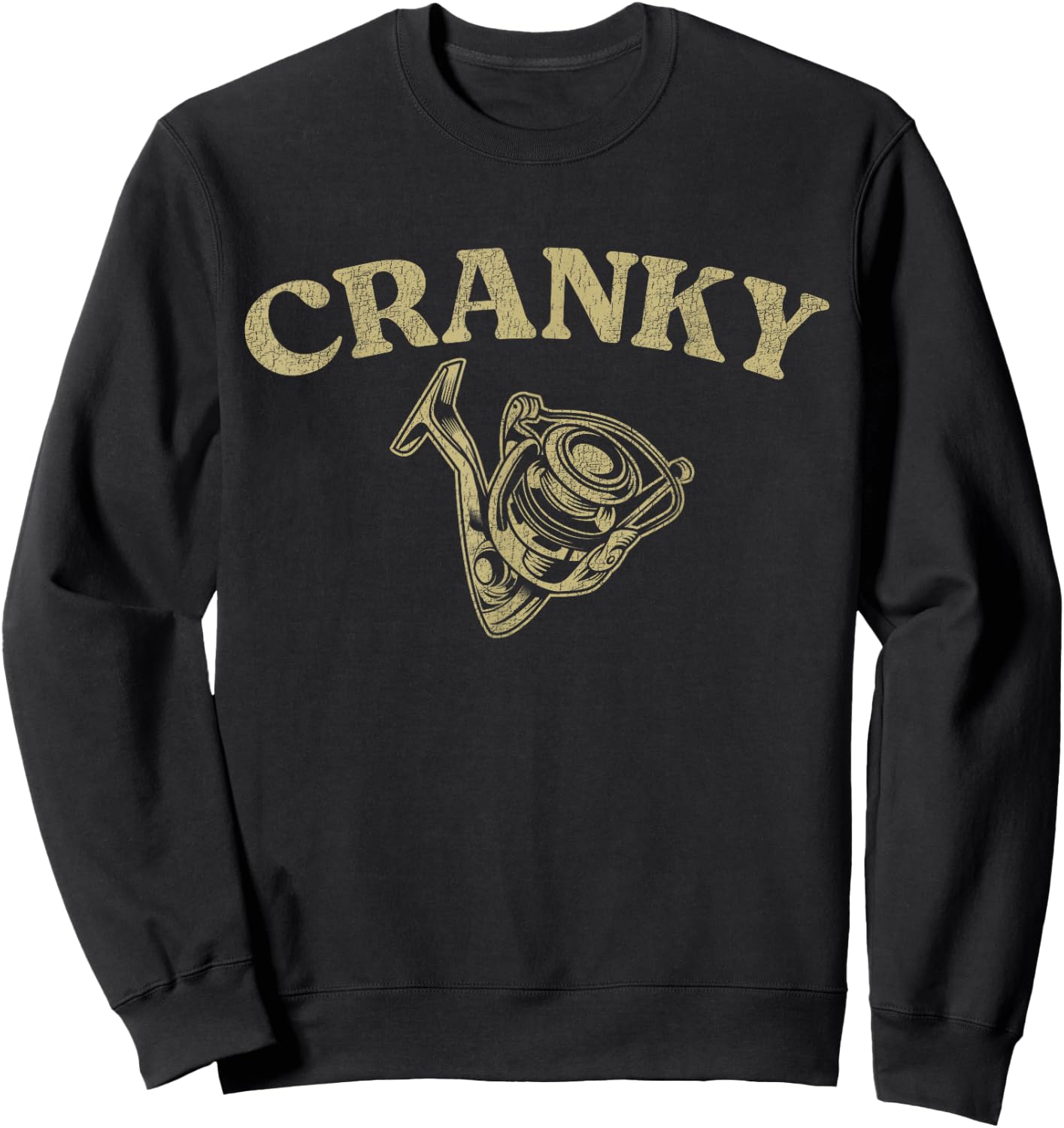 Crankbait Fishing Lure Funny Cranky Men Fishing Sweatshirt - Sweatshirt | Black