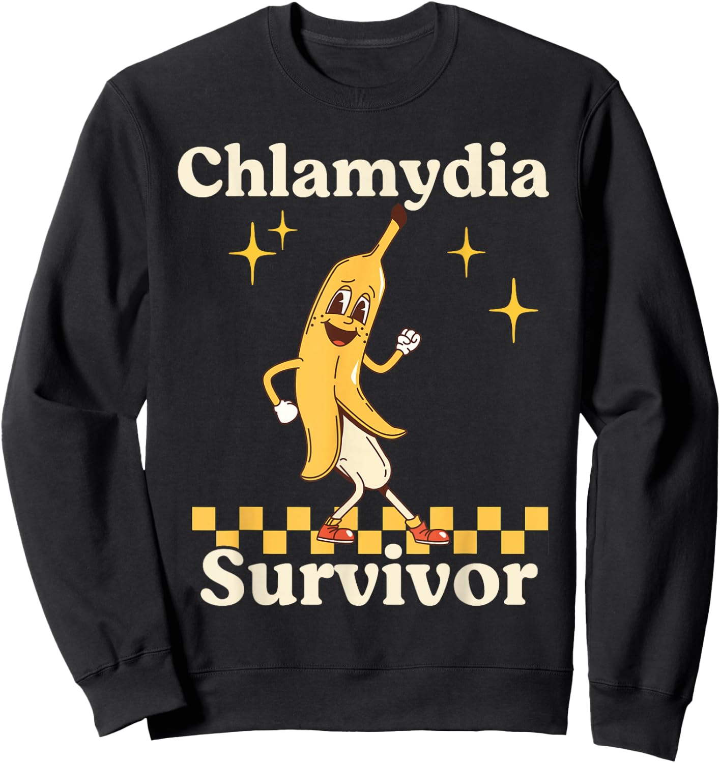 Funny Banana Chlamydia Survivor Sweatshirt - Sweatshirt | Black