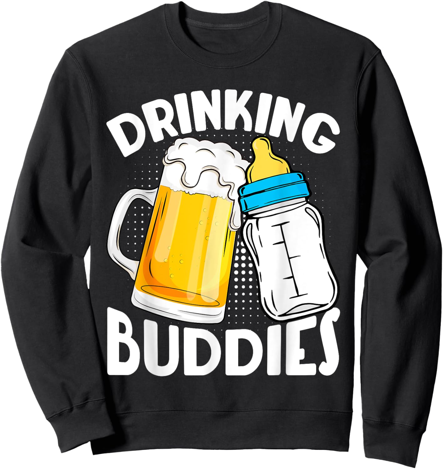 Beer Drinking Buddies Dad Son Daughter Fist Father's Day Sweatshirt - Sweatshirt | Black