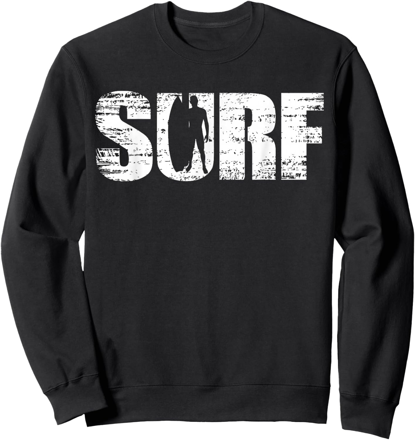 Surf - Distressed Look Surfing for Surfers Sweatshirt - Sweatshirt | Black