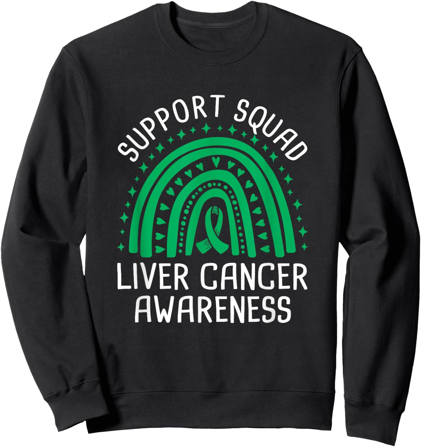 Support Squad Liver Cancer Awareness Sweatshirt - Sweatshirt | Black