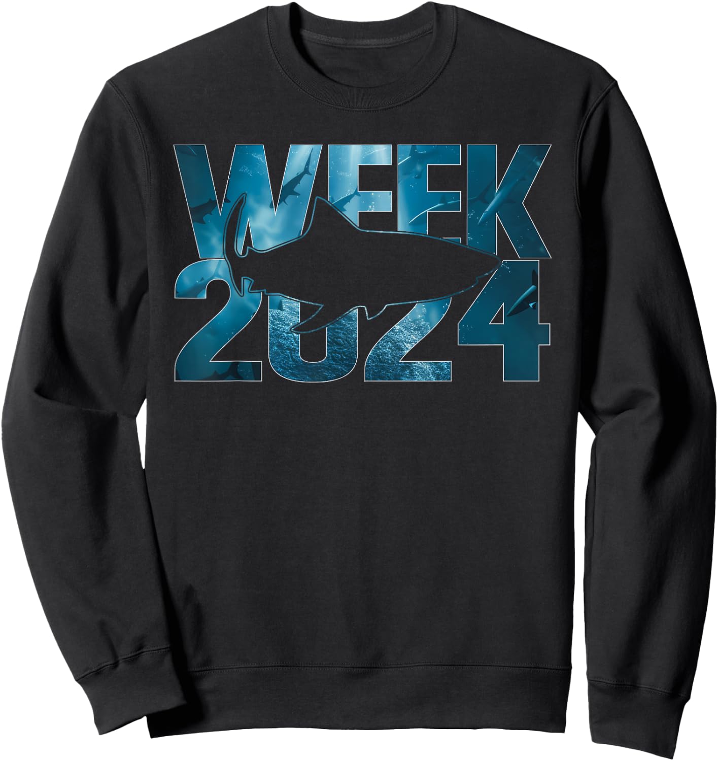 Shark Lover 2024 Week Animal Sea Ocean Matching Squad Summer Sweatshirt - Sweatshirt | Black
