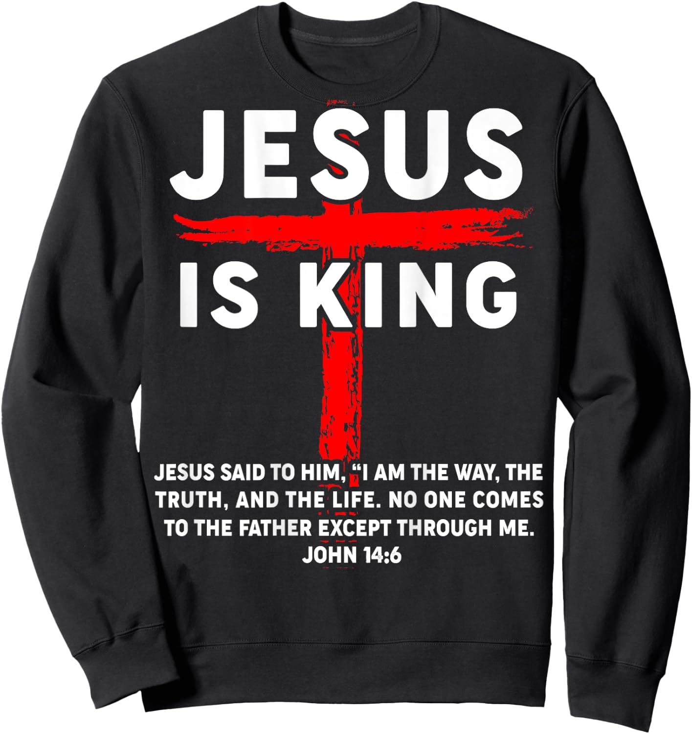 Men Jesus King Youth Boy Funny Christian Save Godson Toddler Sweatshirt - Sweatshirt | Black