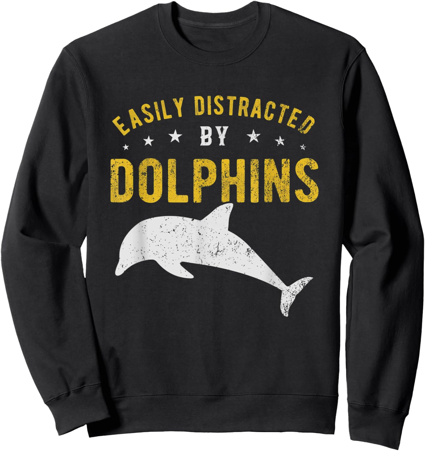 Easily distracted by Dolphins Sweatshirt - Sweatshirt | Black