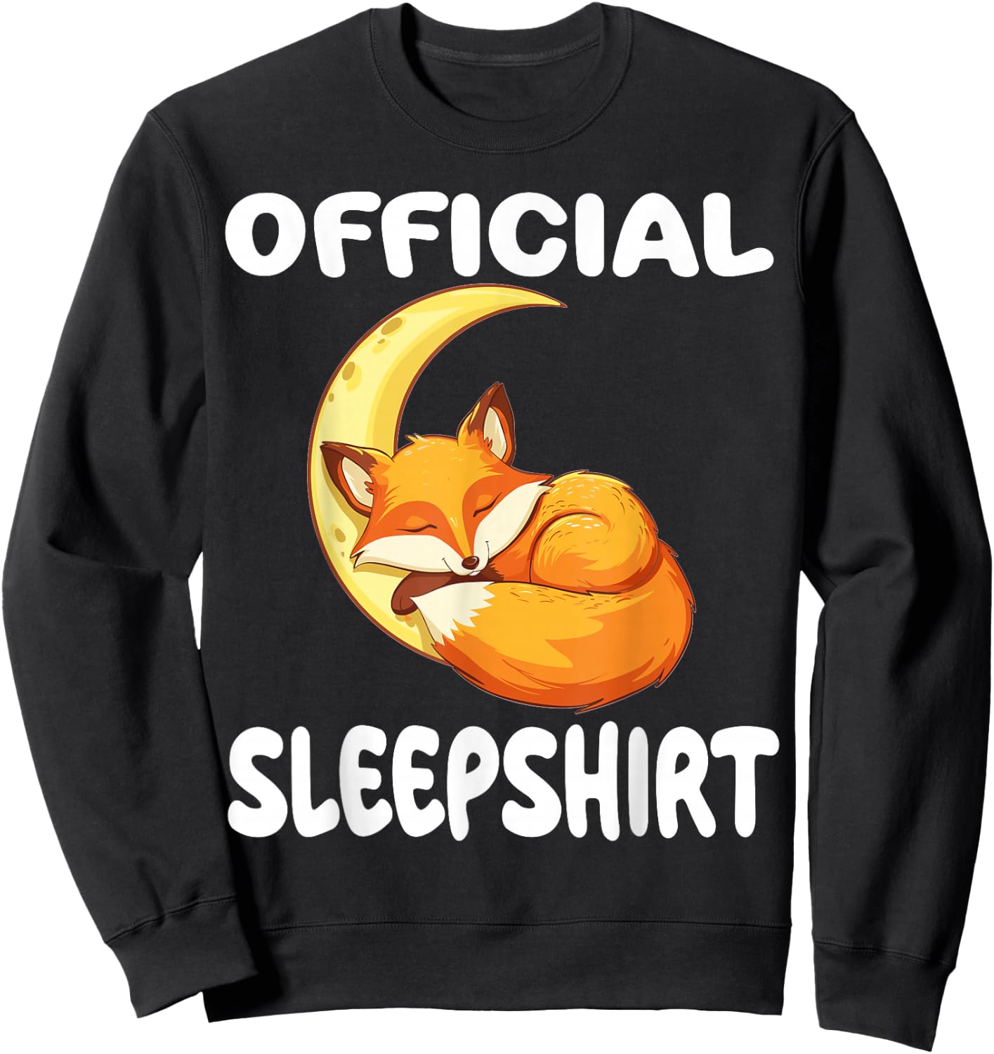 Fox Official Sleepshirt Pajamas Nightgown Sweatshirt - Sweatshirt | Black