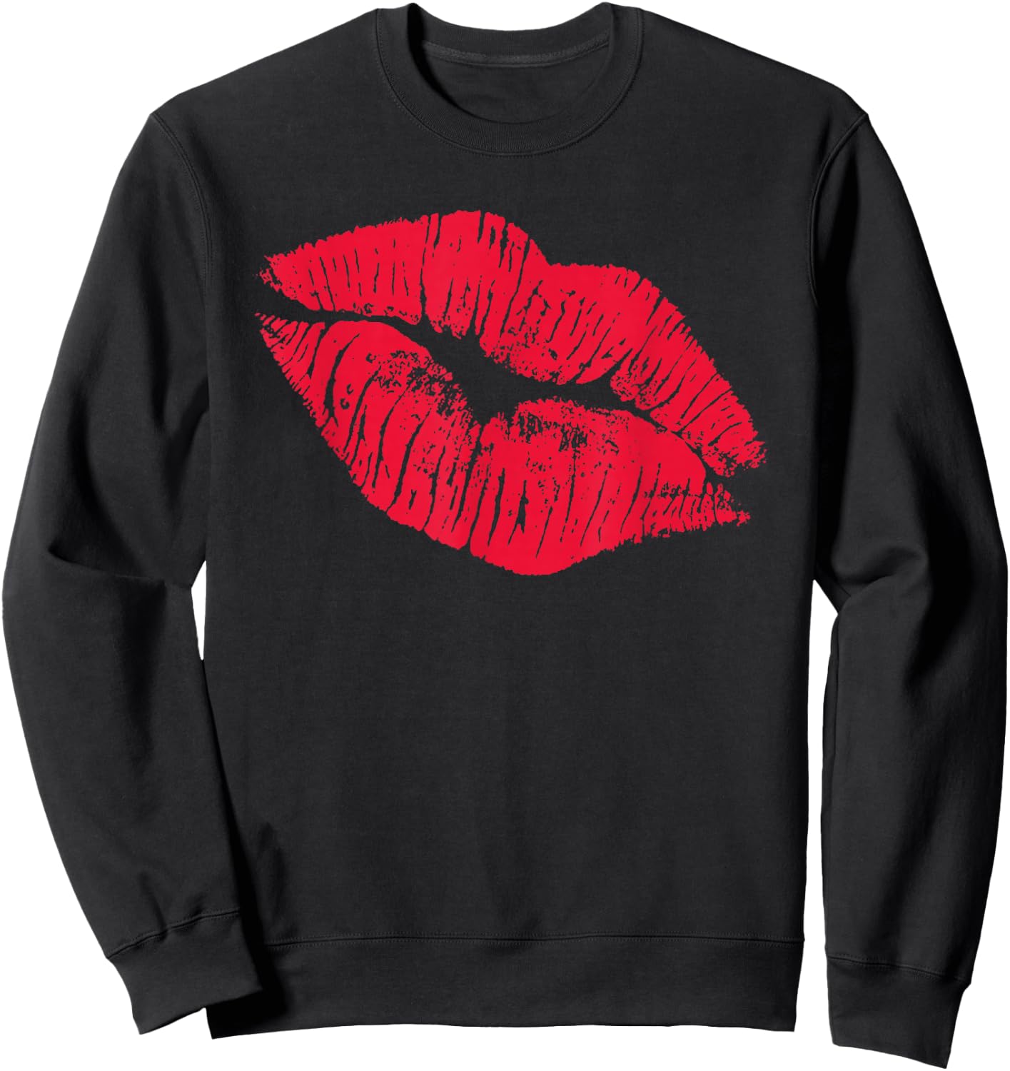 Red Lips T Shirt Sweatshirt - Sweatshirt | Black