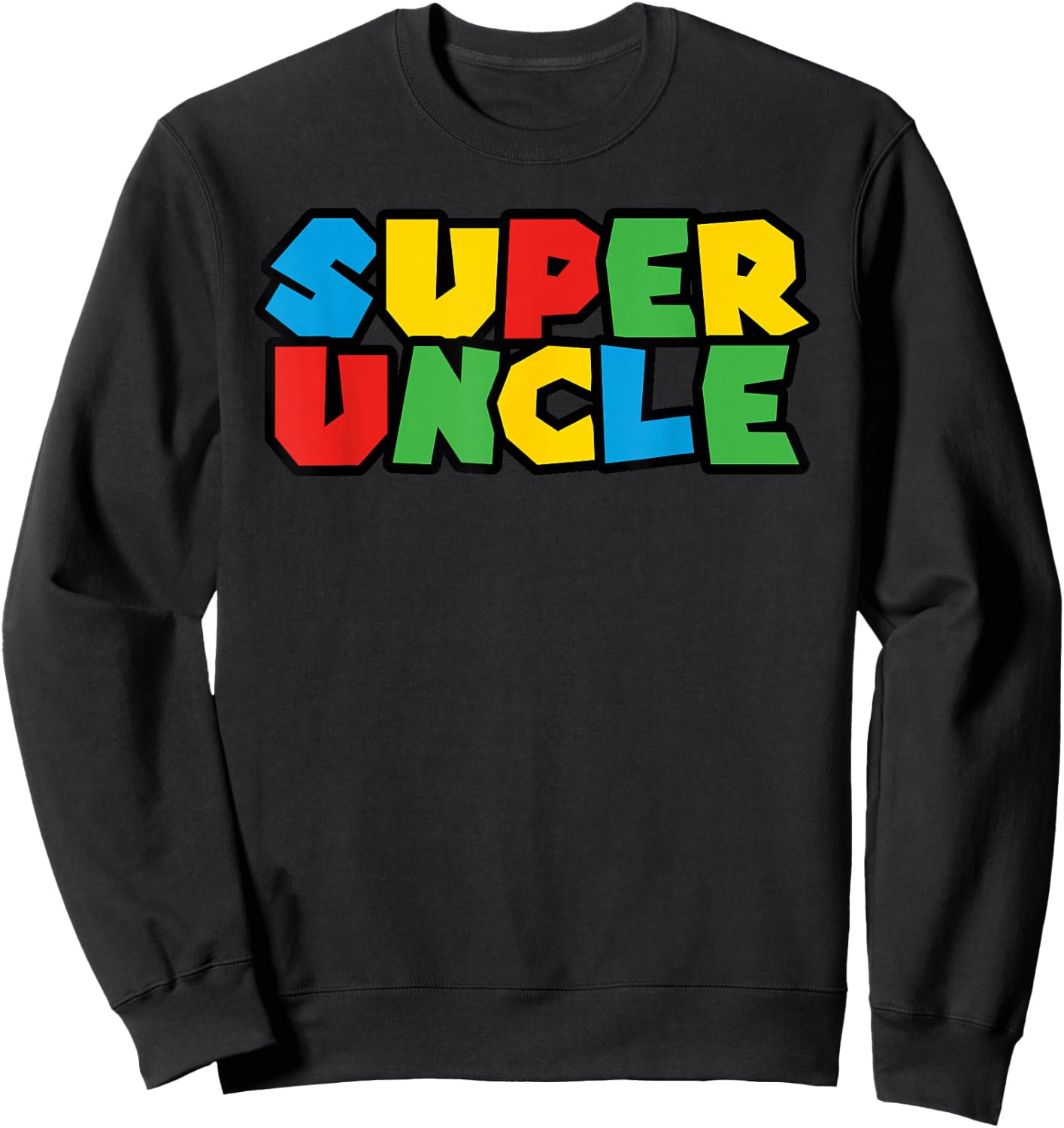 Superhero Uncle Gift from Nephew or Niece - Super Uncle Sweatshirt - Sweatshirt | Black