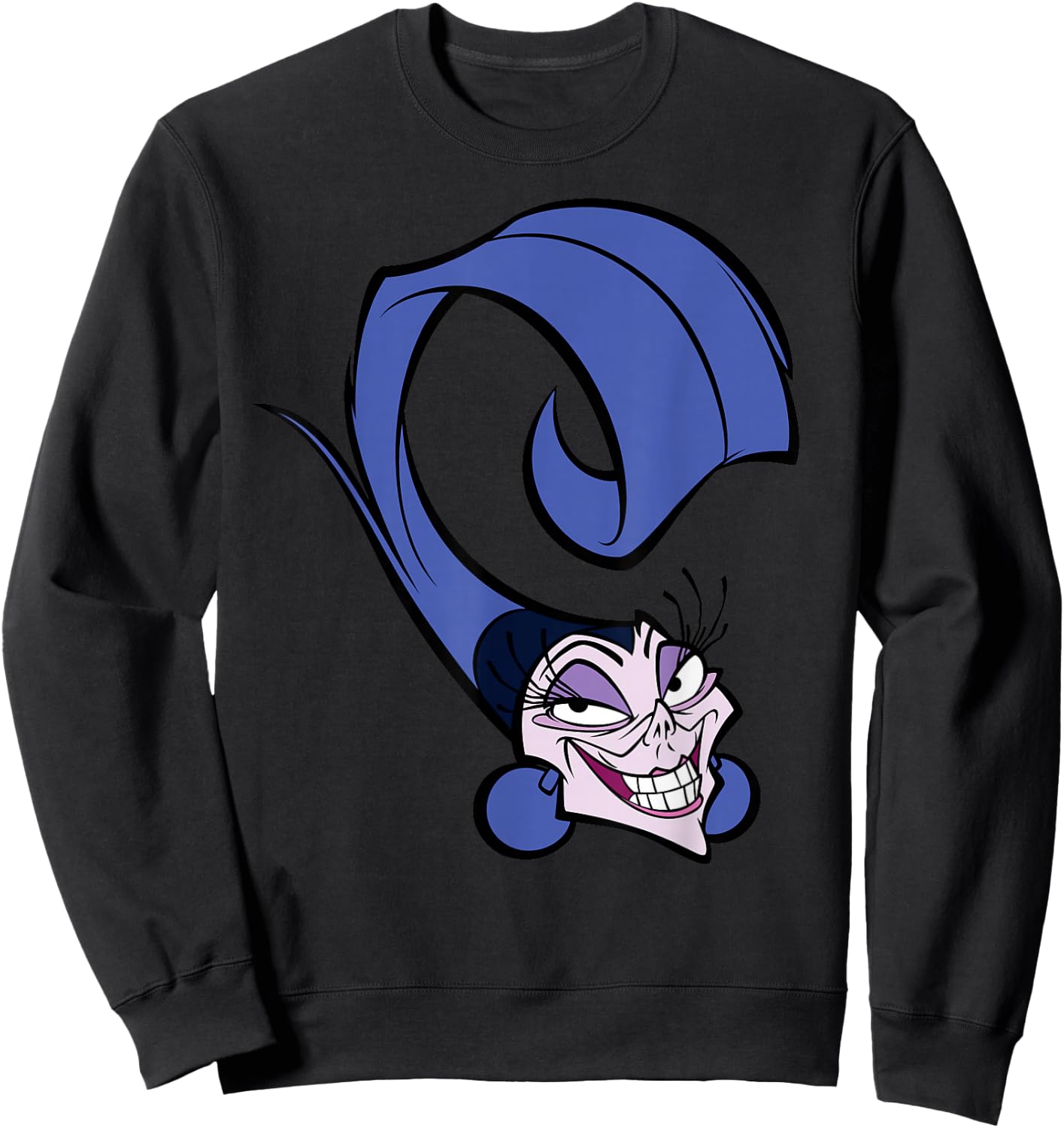 Disney The Emperor’s New Groove Yzma Big Face Sweatshirt - Sweatshirt | Black