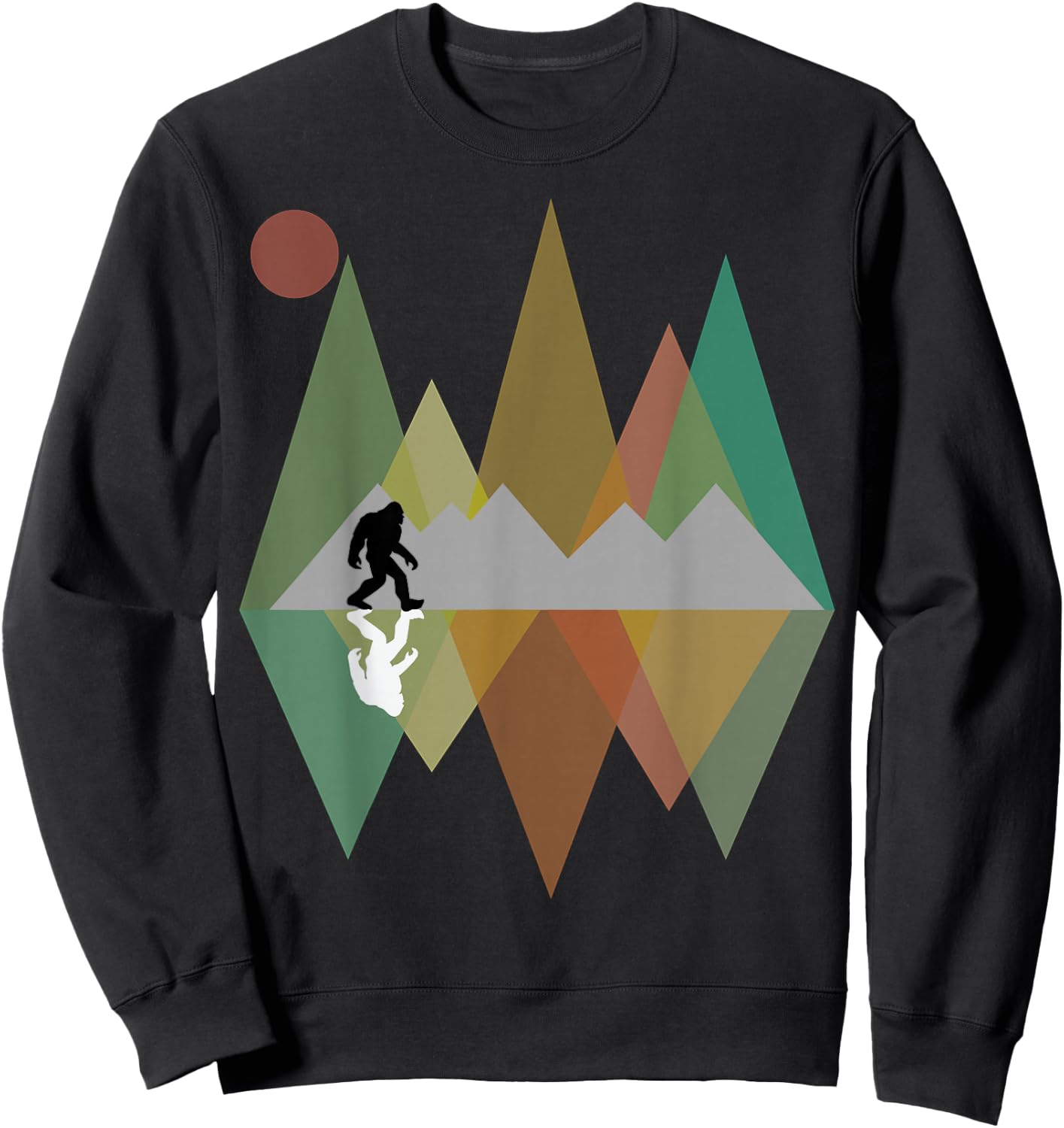 Bigfoot design retro mountain Bigfoot Sasquatch Yeti Sweatshirt - Sweatshirt | Black