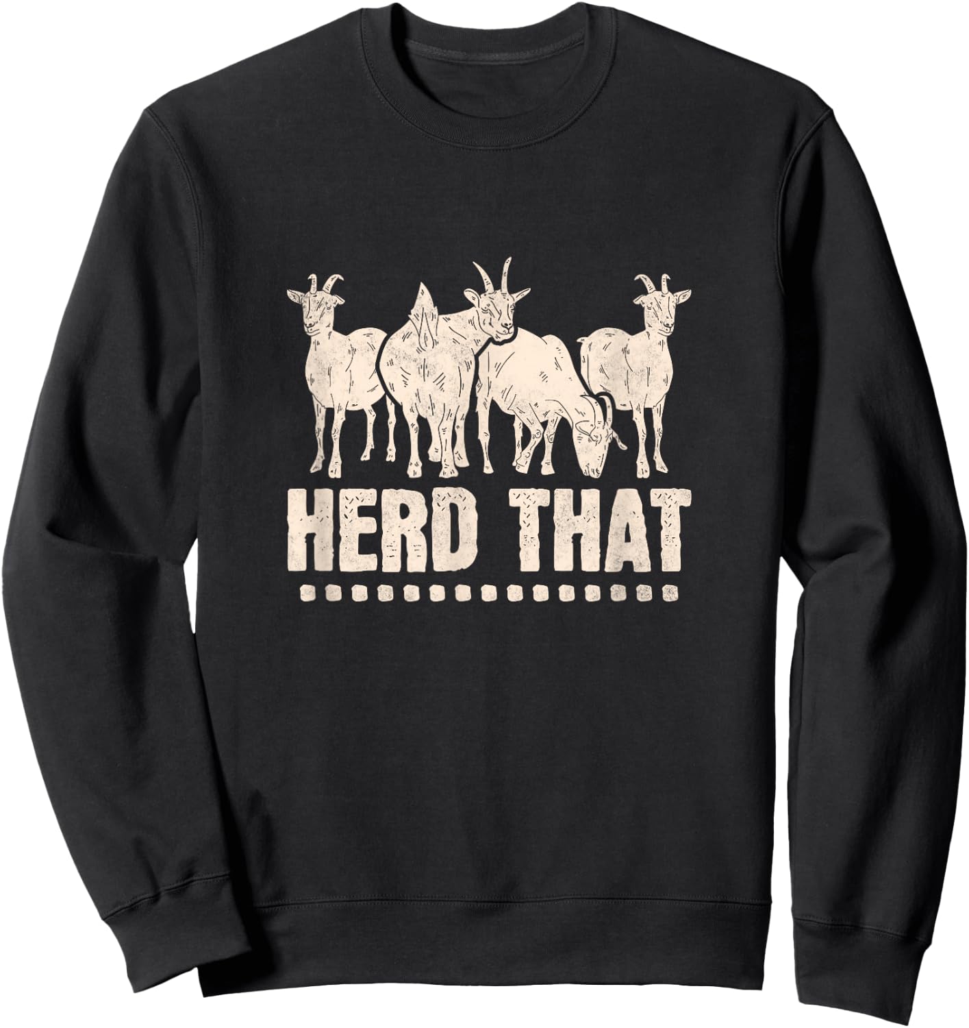 Herd That, Goat Sweatshirt - Sweatshirt | Black