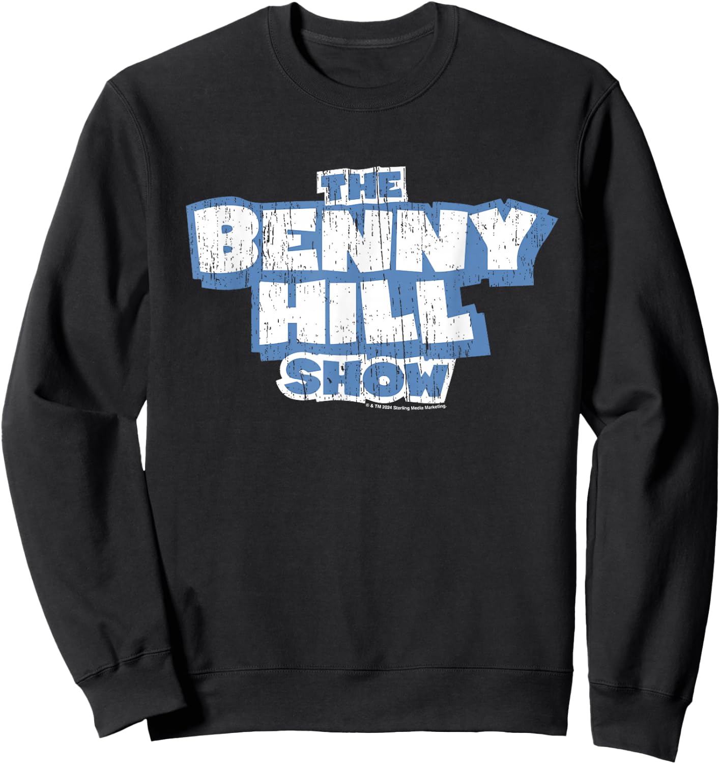 Benny Hill The Benny Hill Show Logo Distressed Sweatshirt - Sweatshirt | Black