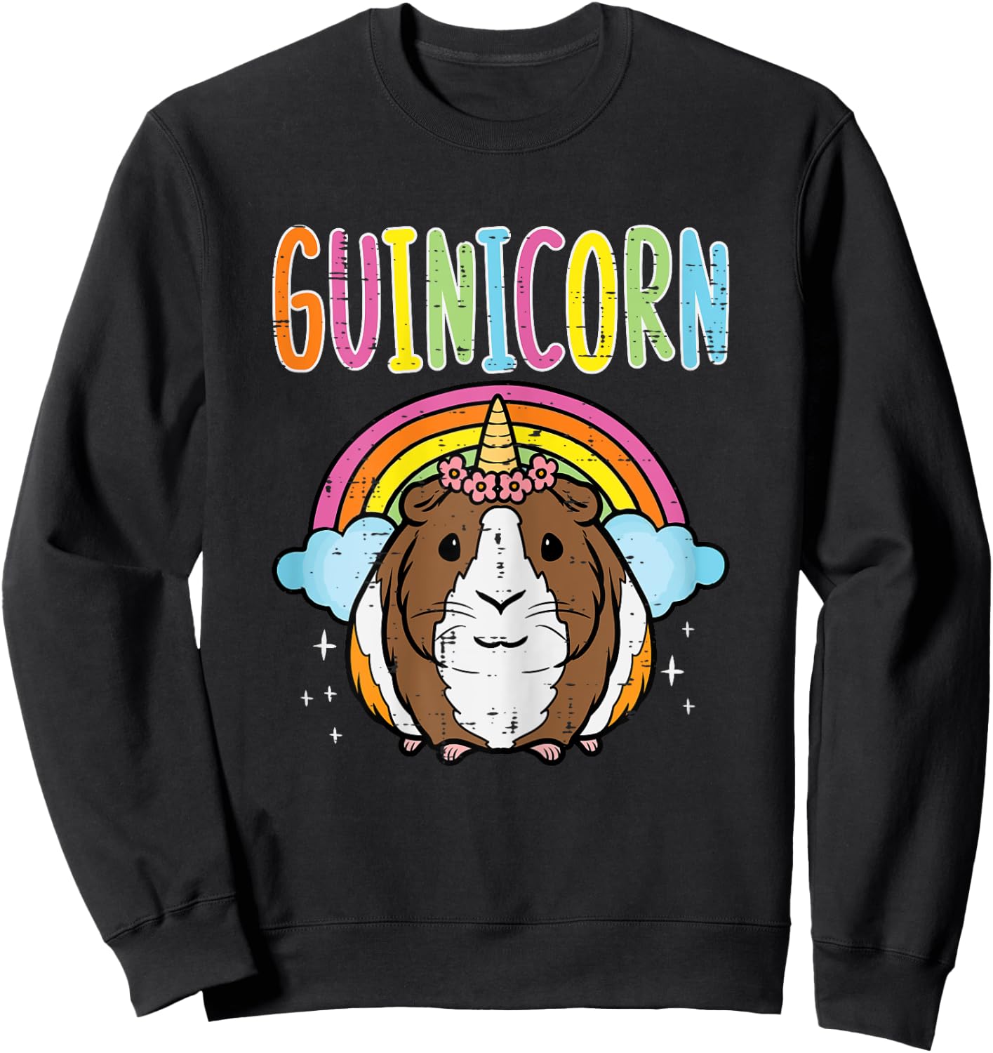 Guinea Pig Unicorn Guinicorn Cavy Girls Kids Toddler Women Sweatshirt - Sweatshirt | Black
