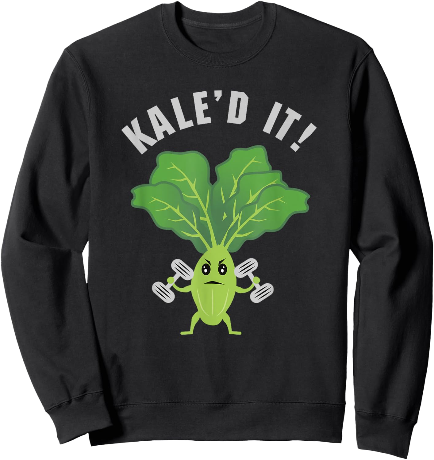 Kale'd It Fitness Kale Funny Vegan Vegetarian Sweatshirt - Sweatshirt | Black
