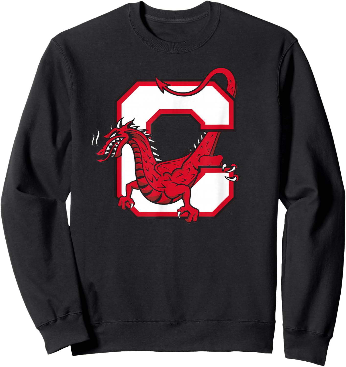 SUNY Cortland Red Dragons C Mark Sweatshirt - Sweatshirt | Black
