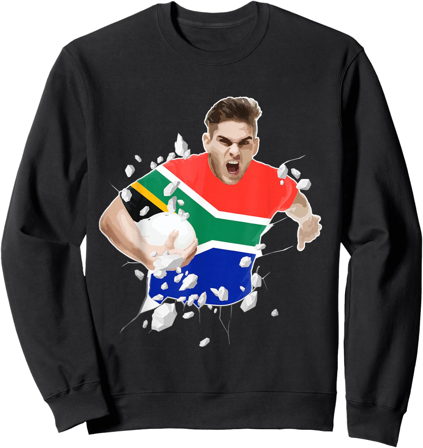 South Africa Rugby Union Jersey | 2019 Fans Kit Springbok Sweatshirt - Sweatshirt | Black