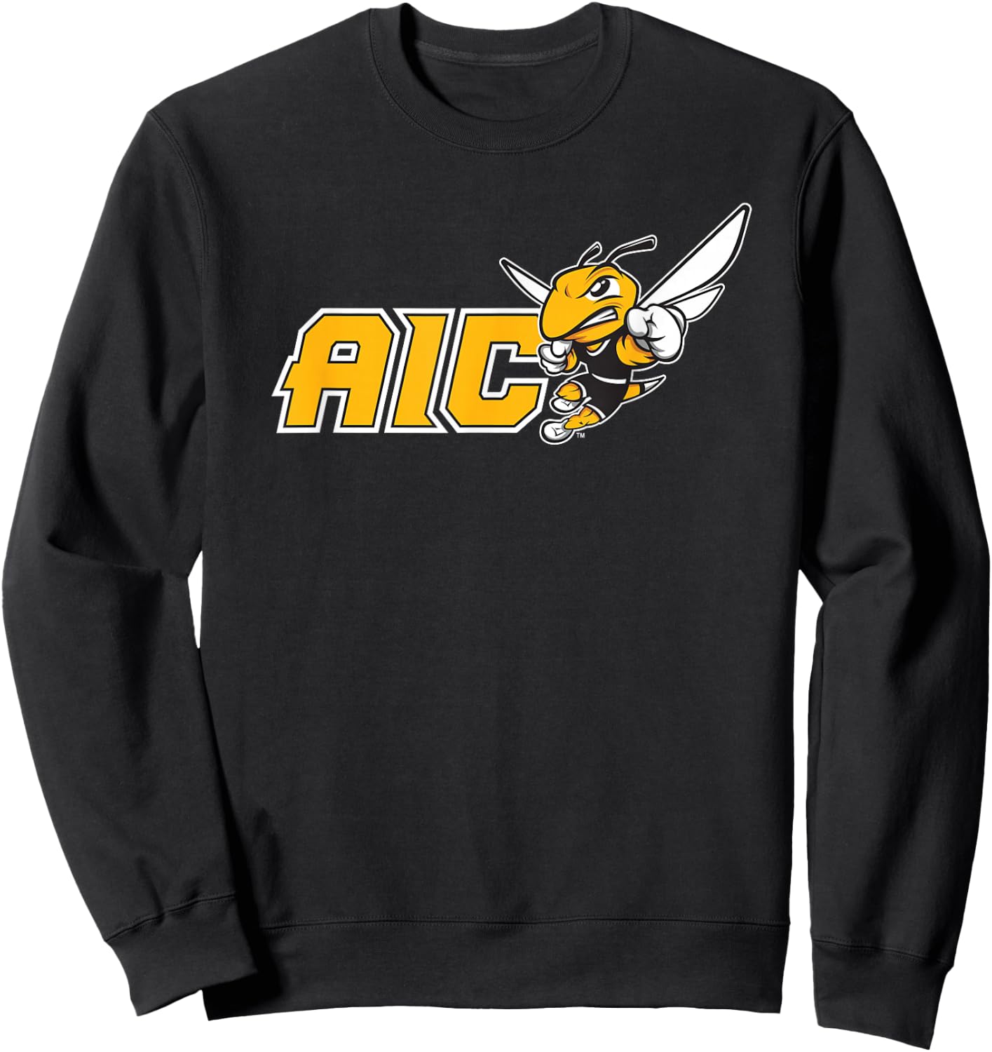American International College AIC Yellow Jackets Sweatshirt - Sweatshirt | Black