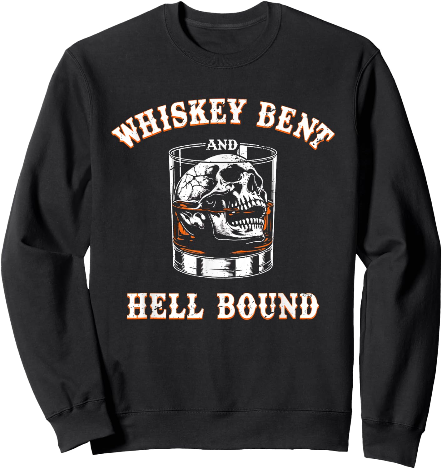 Whiskey Bent & Hell Bound, Western Cowgirl Skeleton Sweatshirt - Sweatshirt | Black