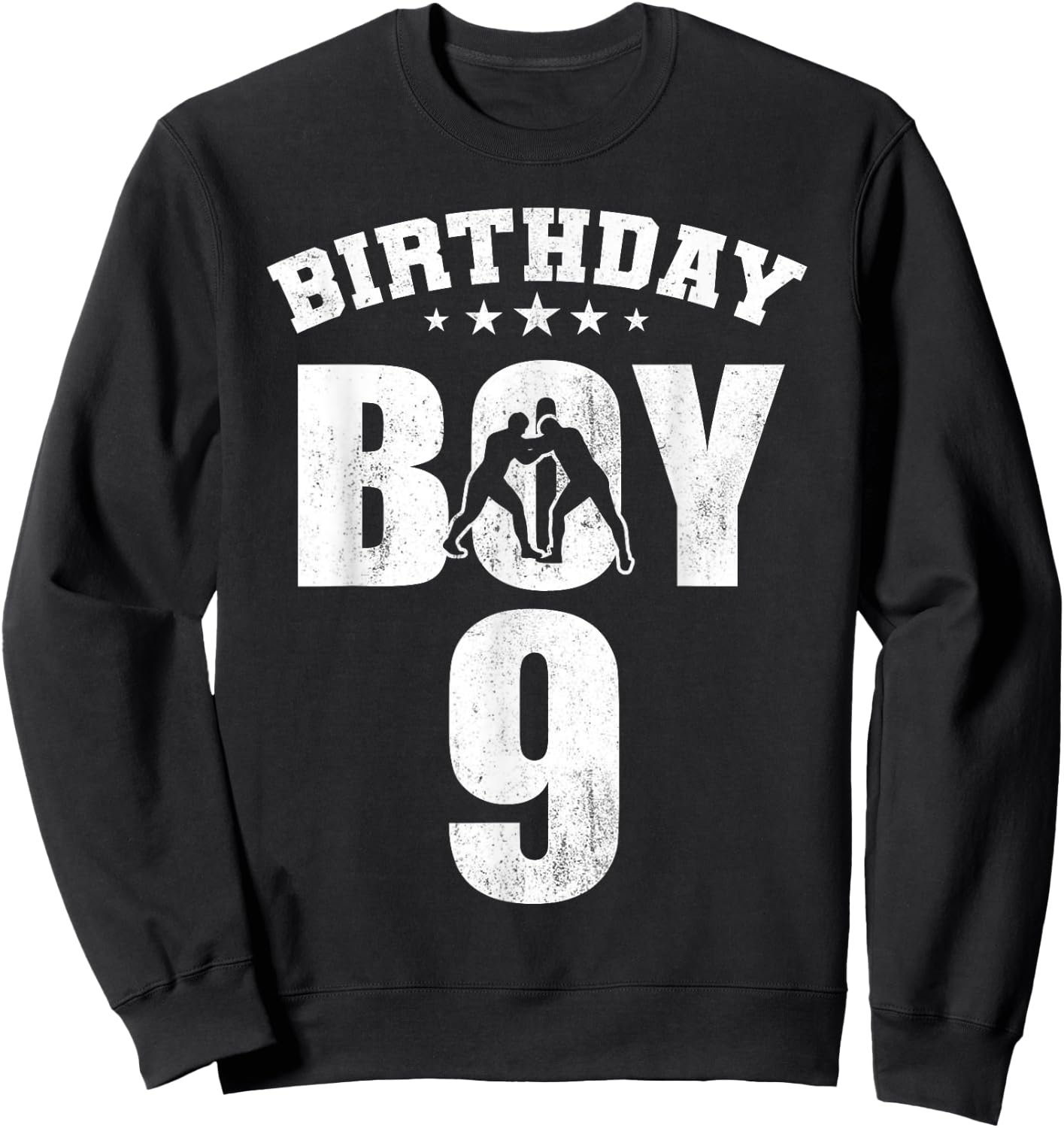 9th Birthday For Boys Wrestling Birthday Boy Wrestling 9 Sweatshirt - Sweatshirt | Black