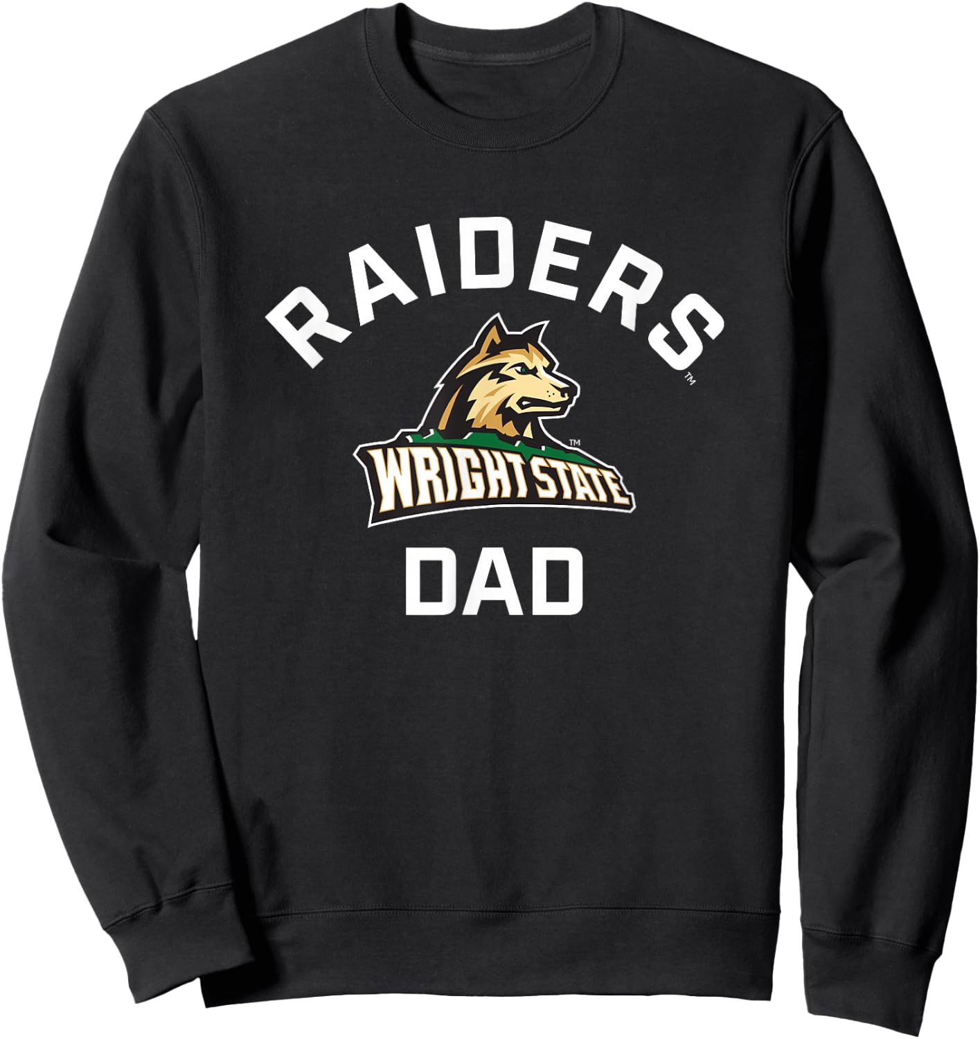 Wright State University WSU Raiders Arched Dad Sweatshirt - Sweatshirt | Black