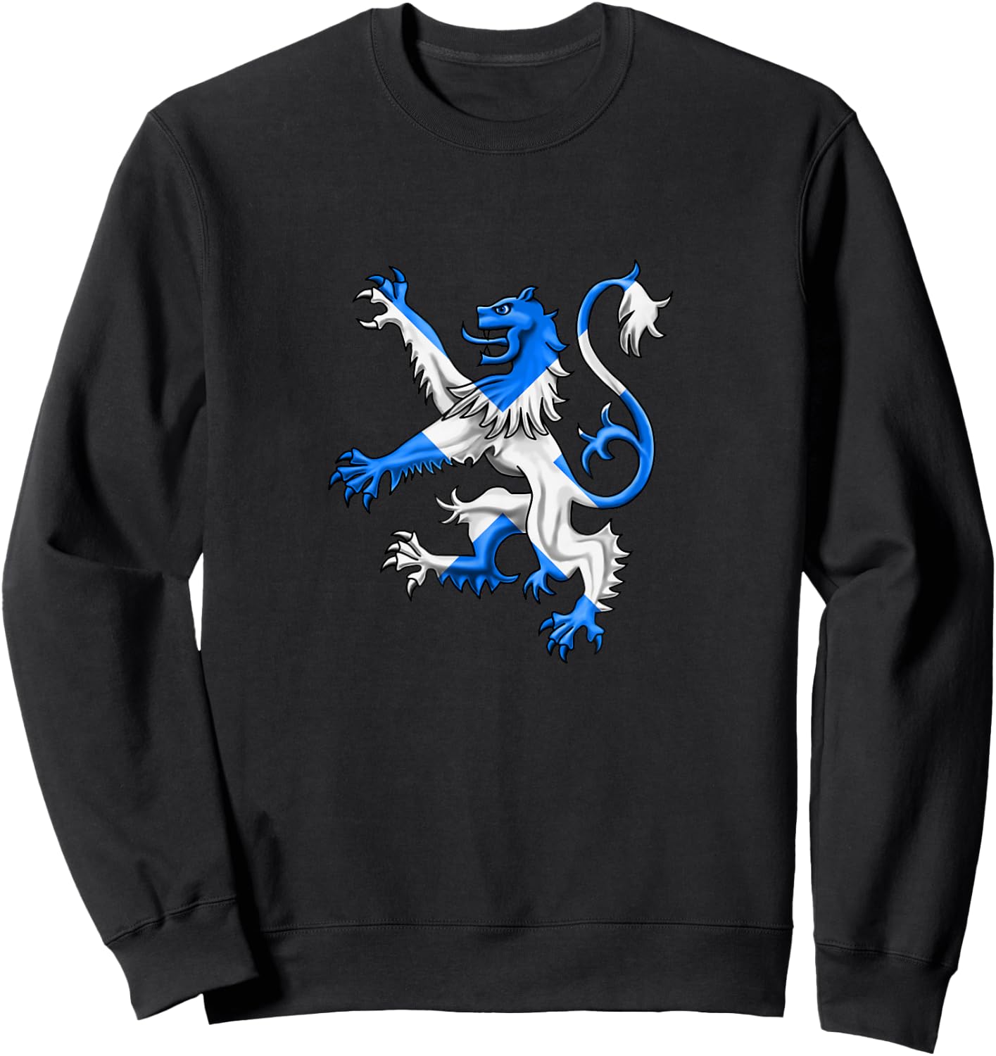 Scotland Patriotic Lion Rampant Scottish Flag Lion Sweatshirt - Sweatshirt | Black