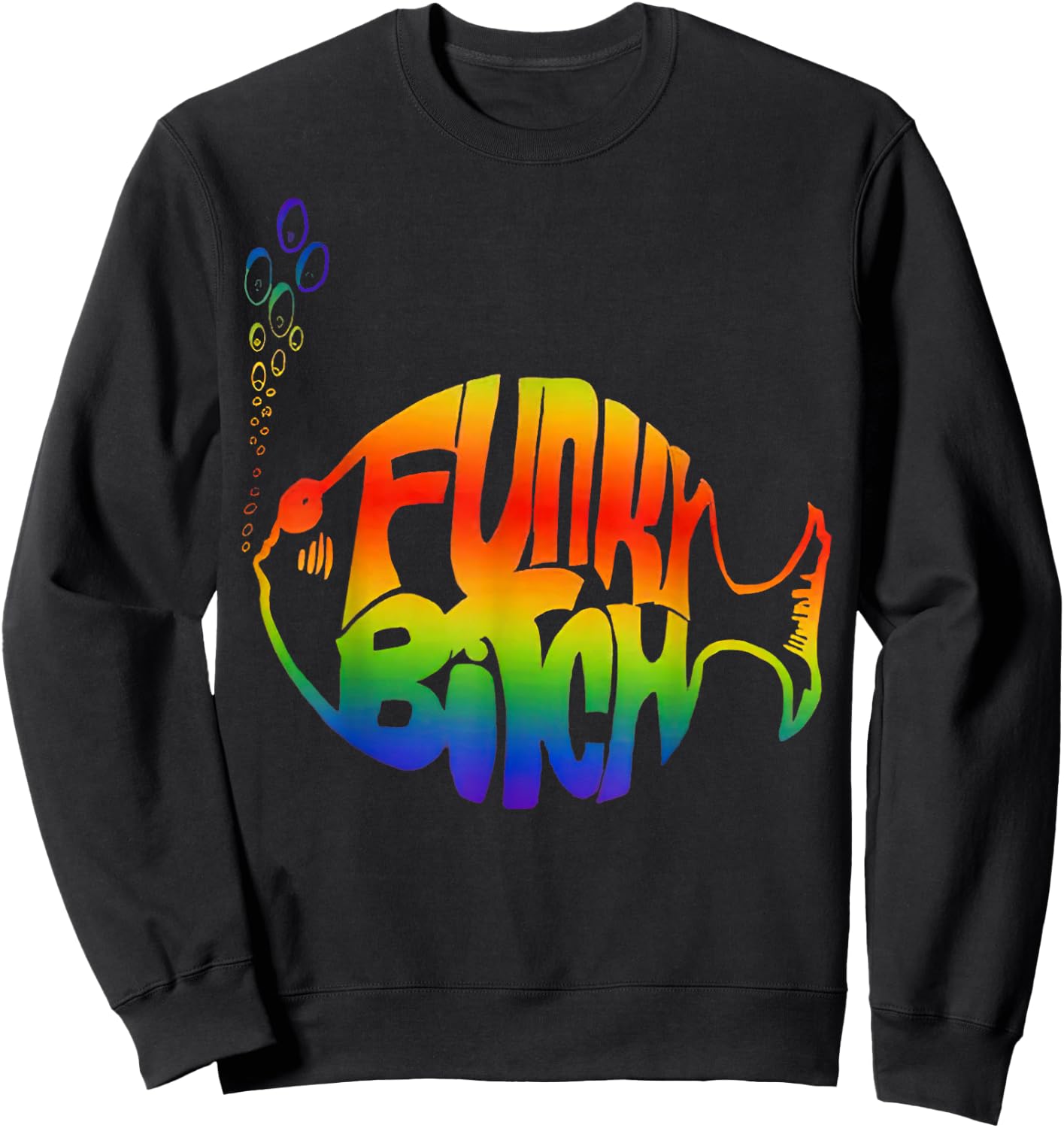 Funky Bitch Phish Sweatshirt - Sweatshirt | Black