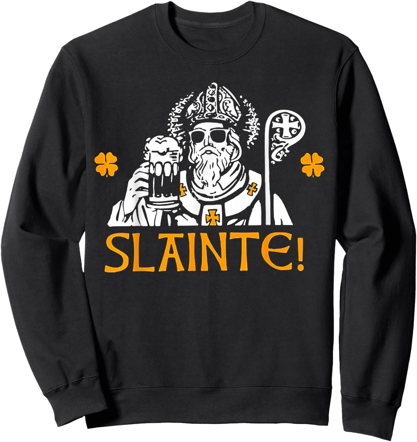 Slainte Irish Gaelic Cheers St. Patrick's Day Sweatshirt - Sweatshirt | Black