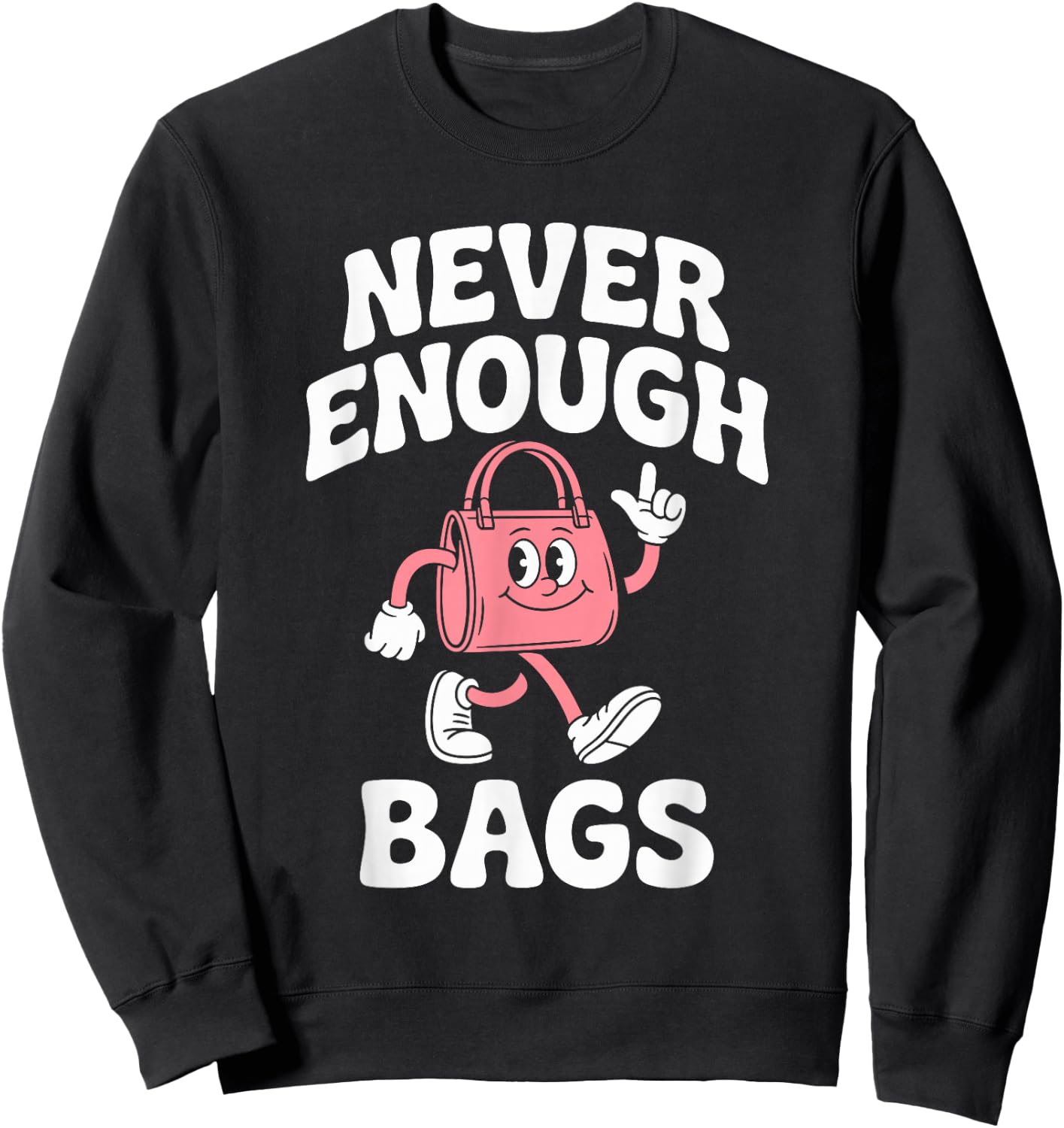 Funny Bags or Bag Purse Retro Sweatshirt - Sweatshirt | Black