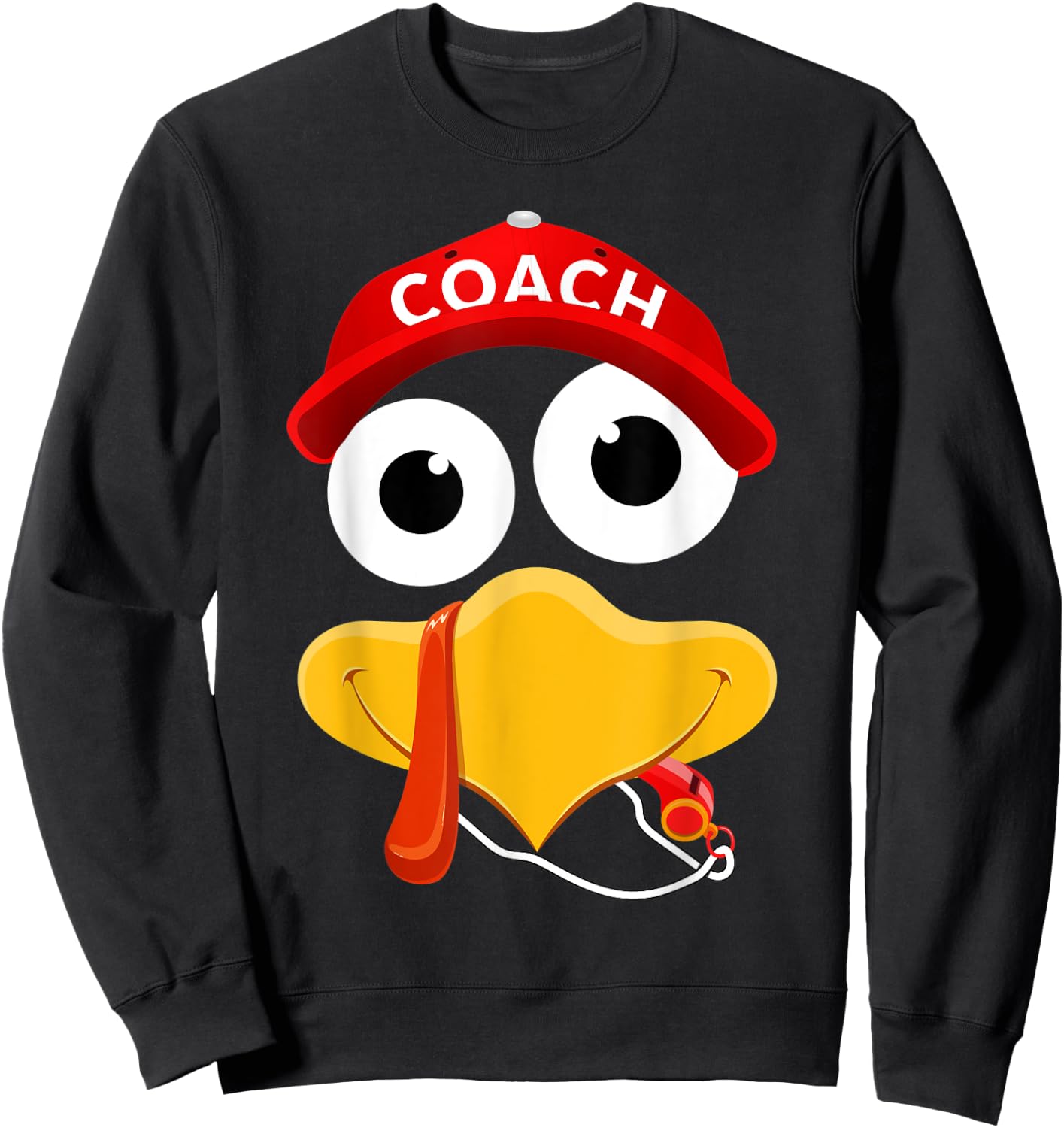 Thanksgiving Turkey Baseball Coach Funny Boys Kids Teen Dads Sweatshirt - Sweatshirt | Black
