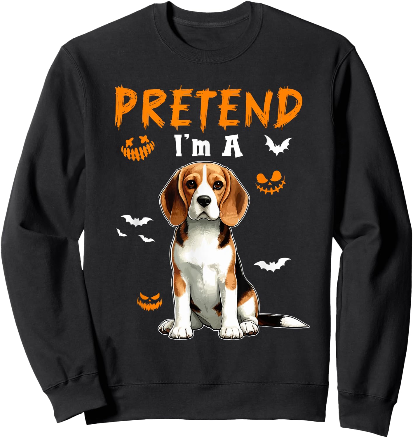 Pretend I'm A Beagle Halloween Costume Owner Kids Family Sweatshirt - Sweatshirt | Black
