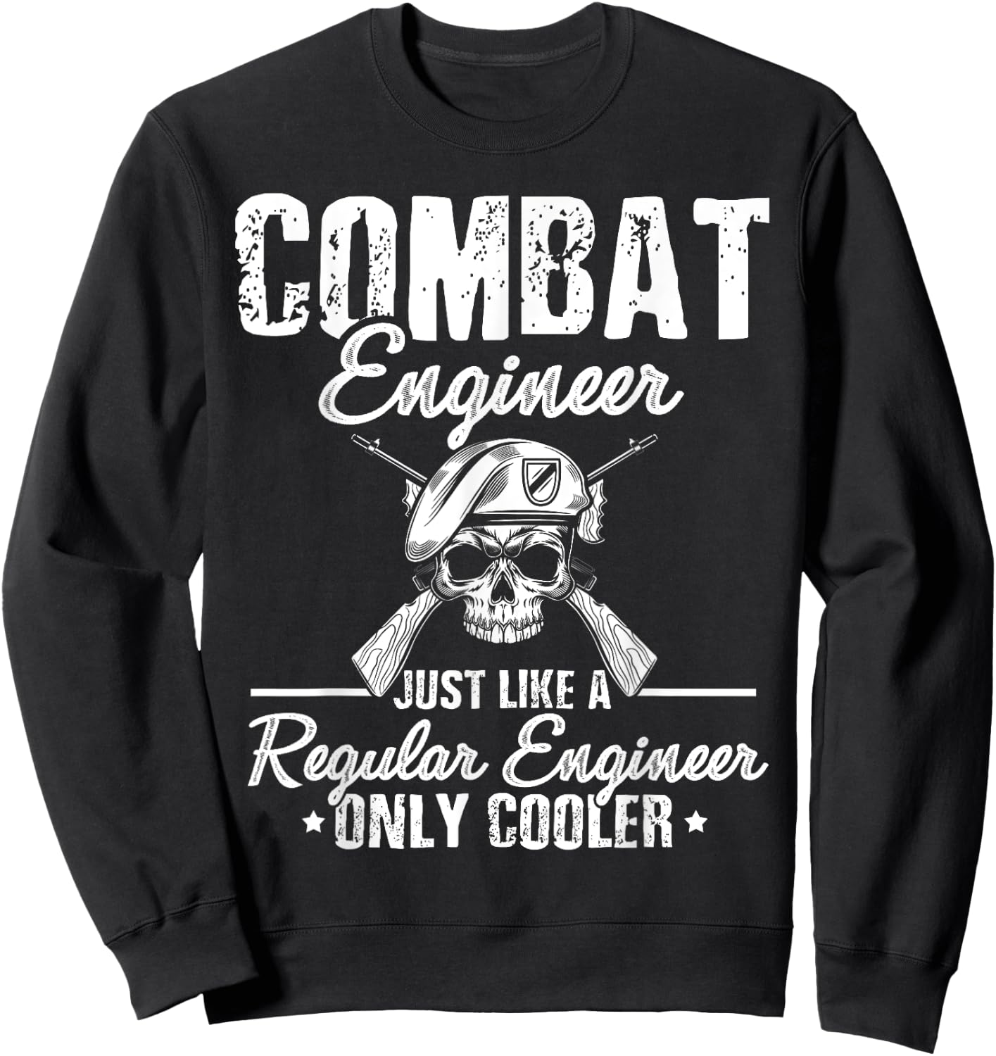 US Army Combat Engineer US Military Combat Engineer Sweatshirt - Sweatshirt | Black