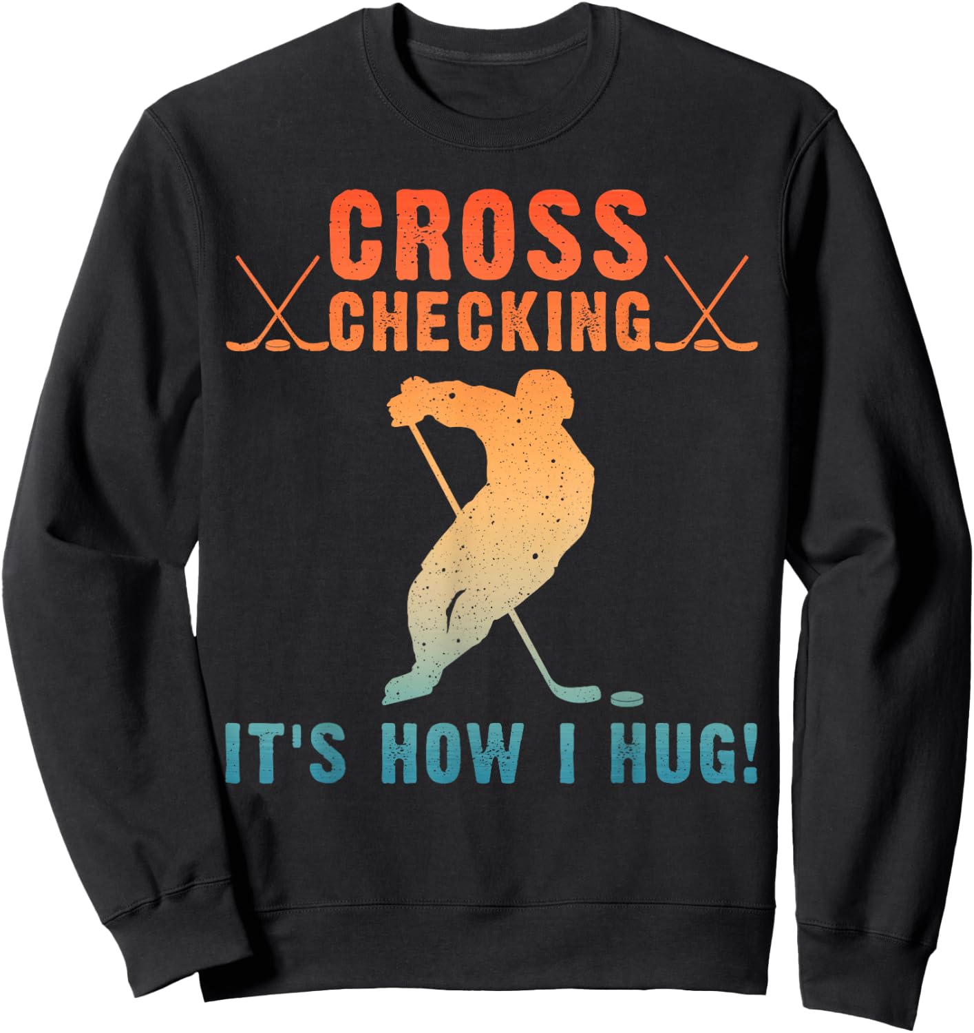 Funny Ice Hockey Design Women Sport Ice Hockey Lover Sweatshirt - Sweatshirt | Black