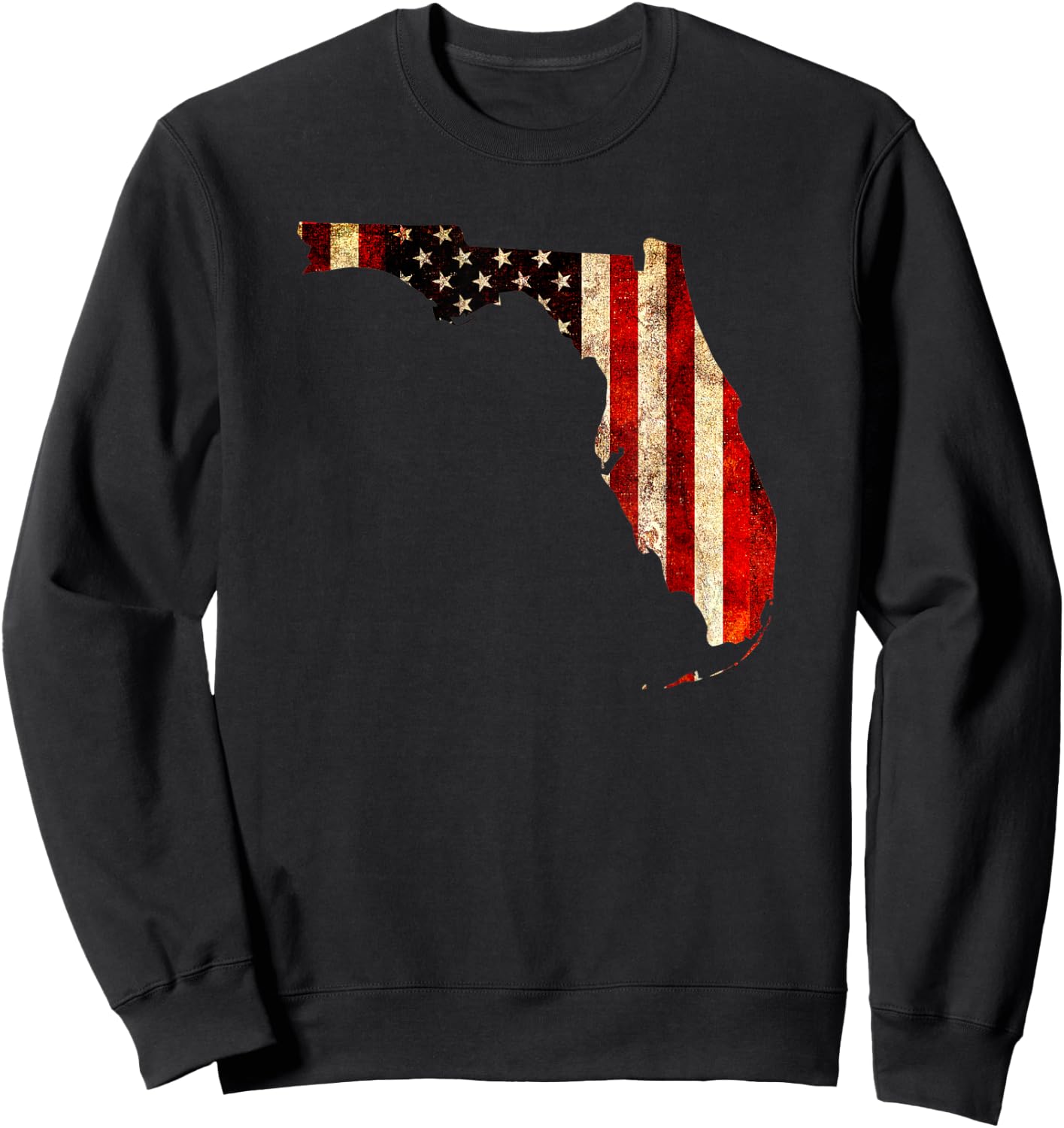 Florida American Flag / Stars and Stripes Shirt Sweatshirt - Sweatshirt | Black