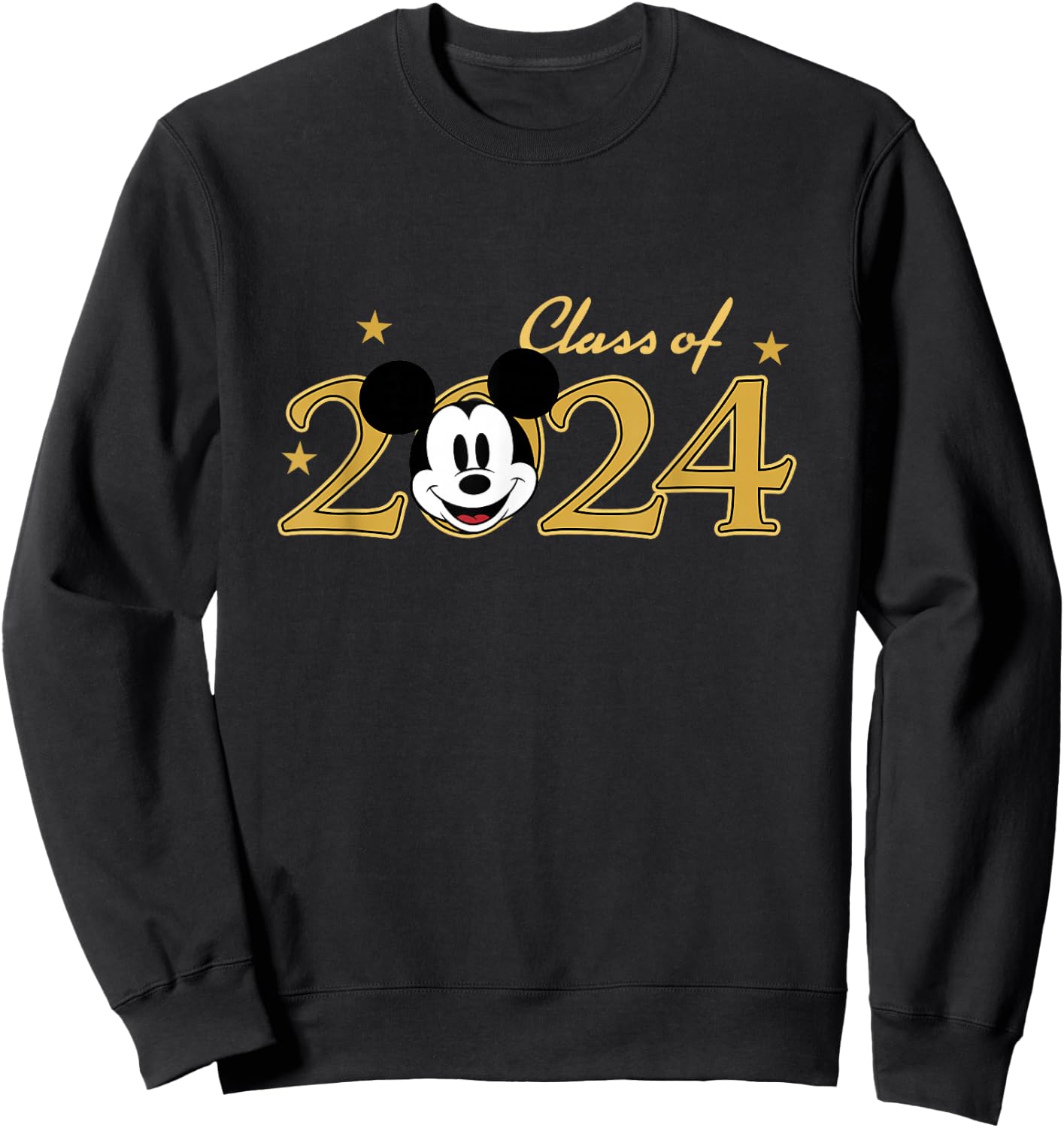 Disney Mickey And Friends Class Of 2024 Vintage Logo Sweatshirt - Sweatshirt | Black