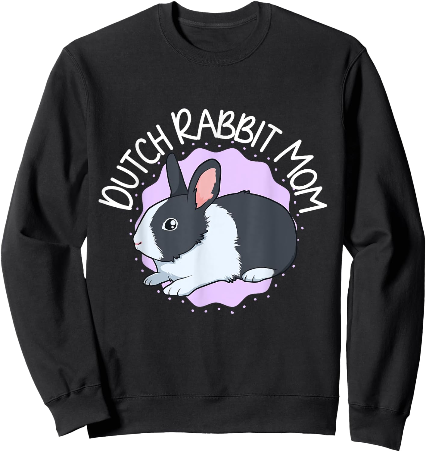 Dutch Rabbit Mom Sweatshirt - Sweatshirt | Black