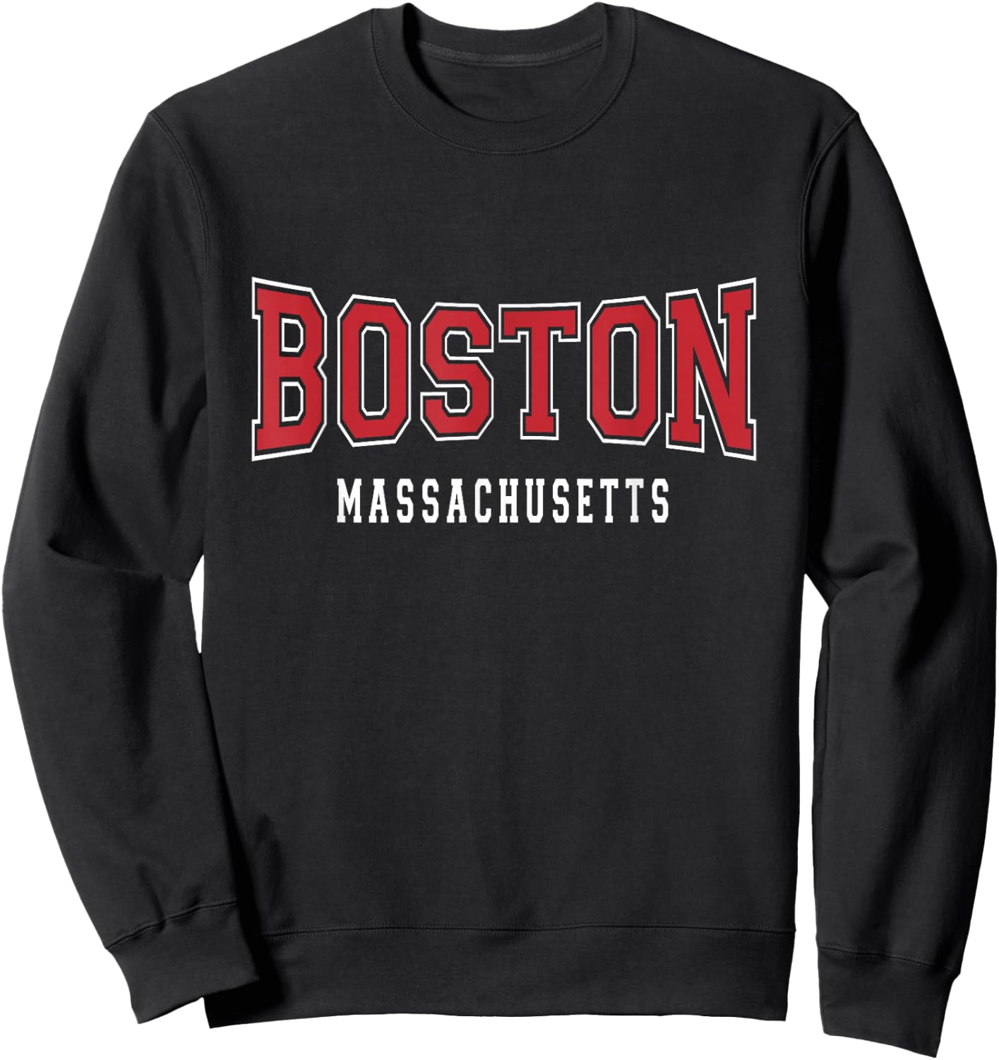 Boston Massachusetts MA Vintage Sports Design Sweatshirt - Sweatshirt | Black