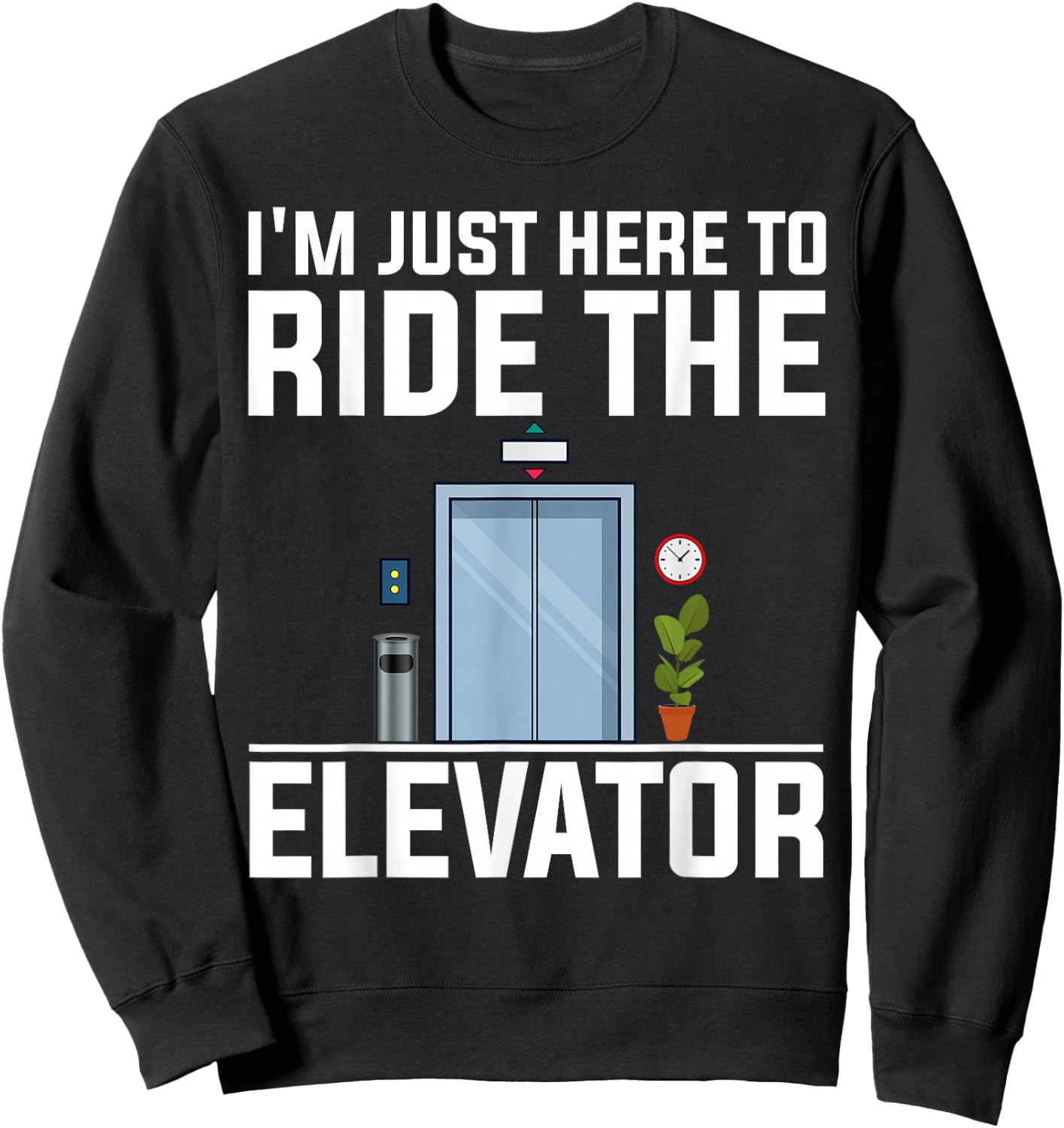 Cool Elevator Art Women Elevator Inspector Installer Sweatshirt - Sweatshirt | Black