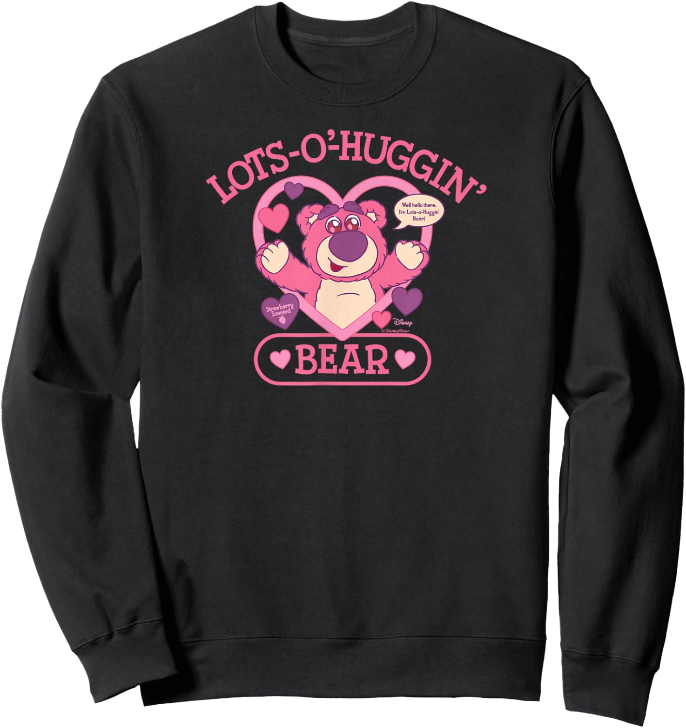 Toy Story - Lotso Strawberry Scented Bear Lots-O'-Huggin' Sweatshirt - Sweatshirt | Black