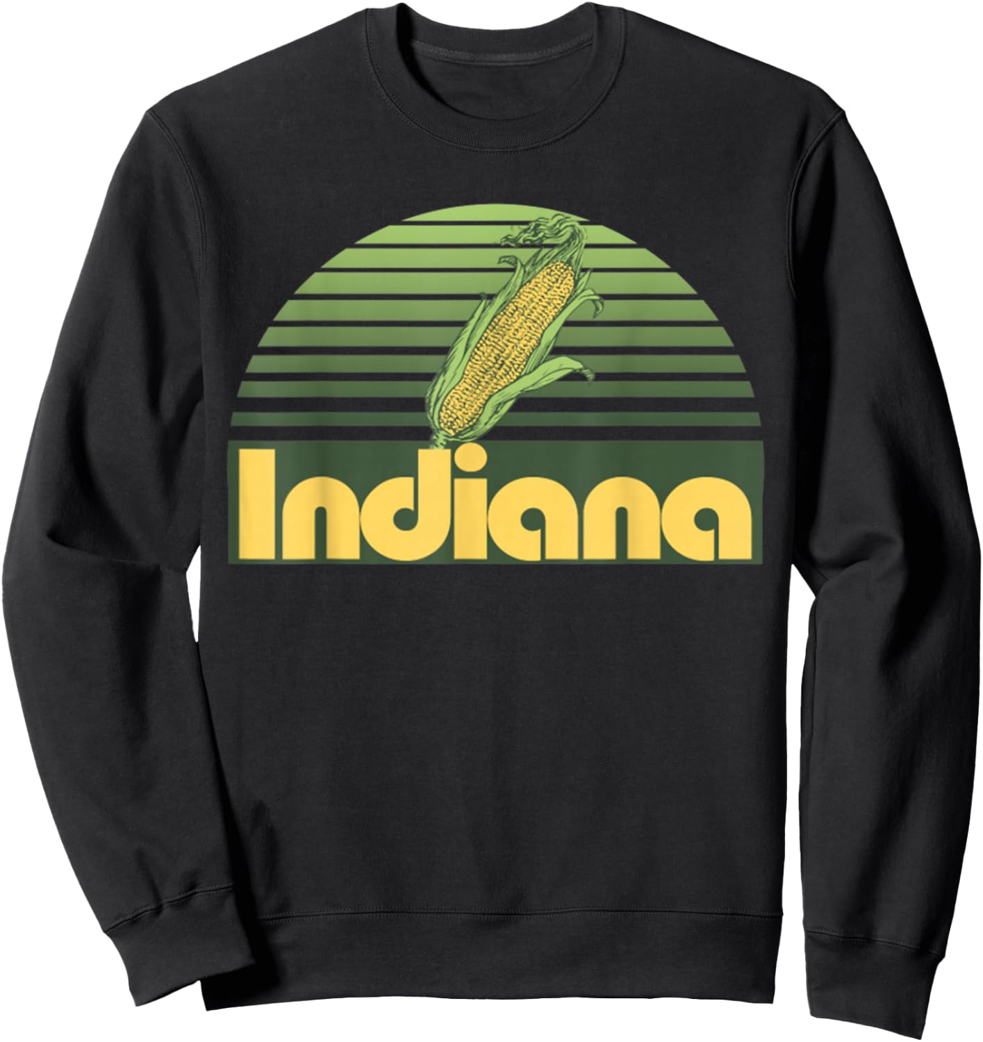 Vintage Indiana State Indiana Home Borned Raised Sweatshirt - Sweatshirt | Black