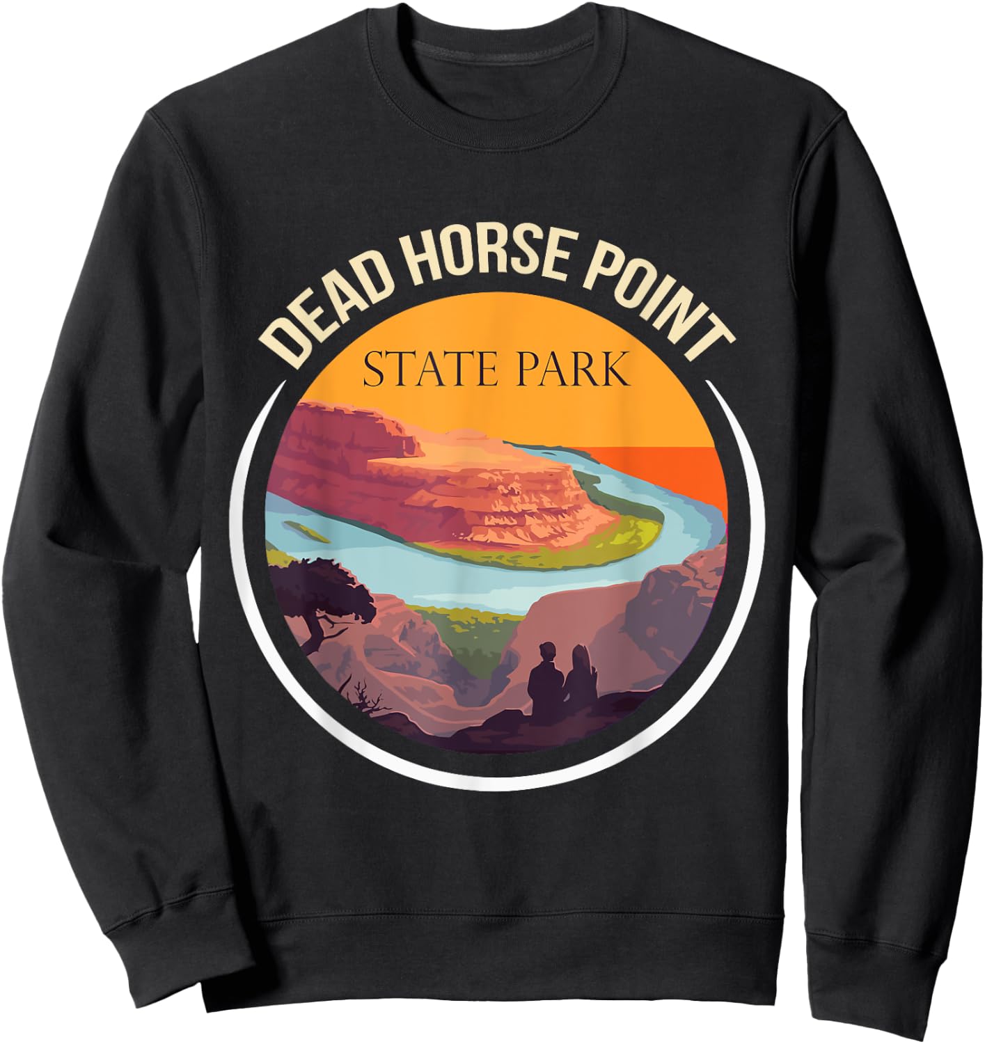Dead Horse Point Utah State Park Souvenir Canyon River Sweatshirt - Sweatshirt | Black