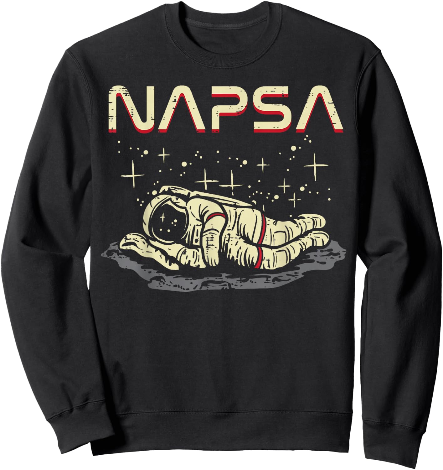 Astronaut Nap Napsa Funny Space Galaxy Pun Men Women Kids Sweatshirt - Sweatshirt | Black