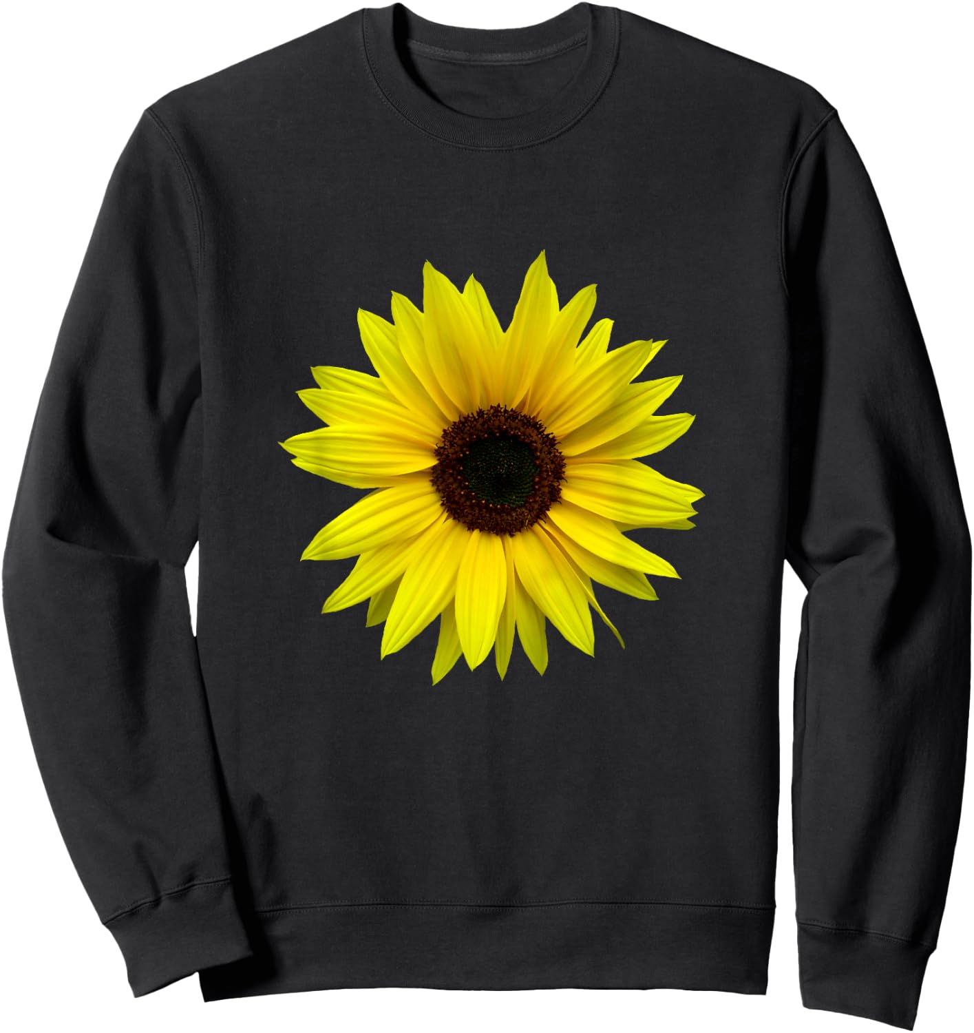 Sunflower, yellow sunflowers flower, flower, floral blossoms Sweatshirt - Sweatshirt | Black