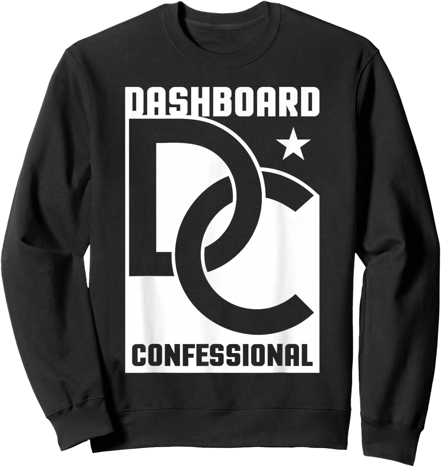 Dashboard Confessional - Linked Logo , Small, Black Sweatshirt - Sweatshirt | Black
