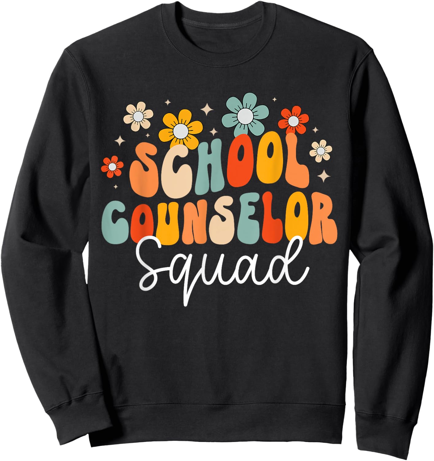 School Counselor Squad Counseling Office School Guidance Sweatshirt - Sweatshirt | Black
